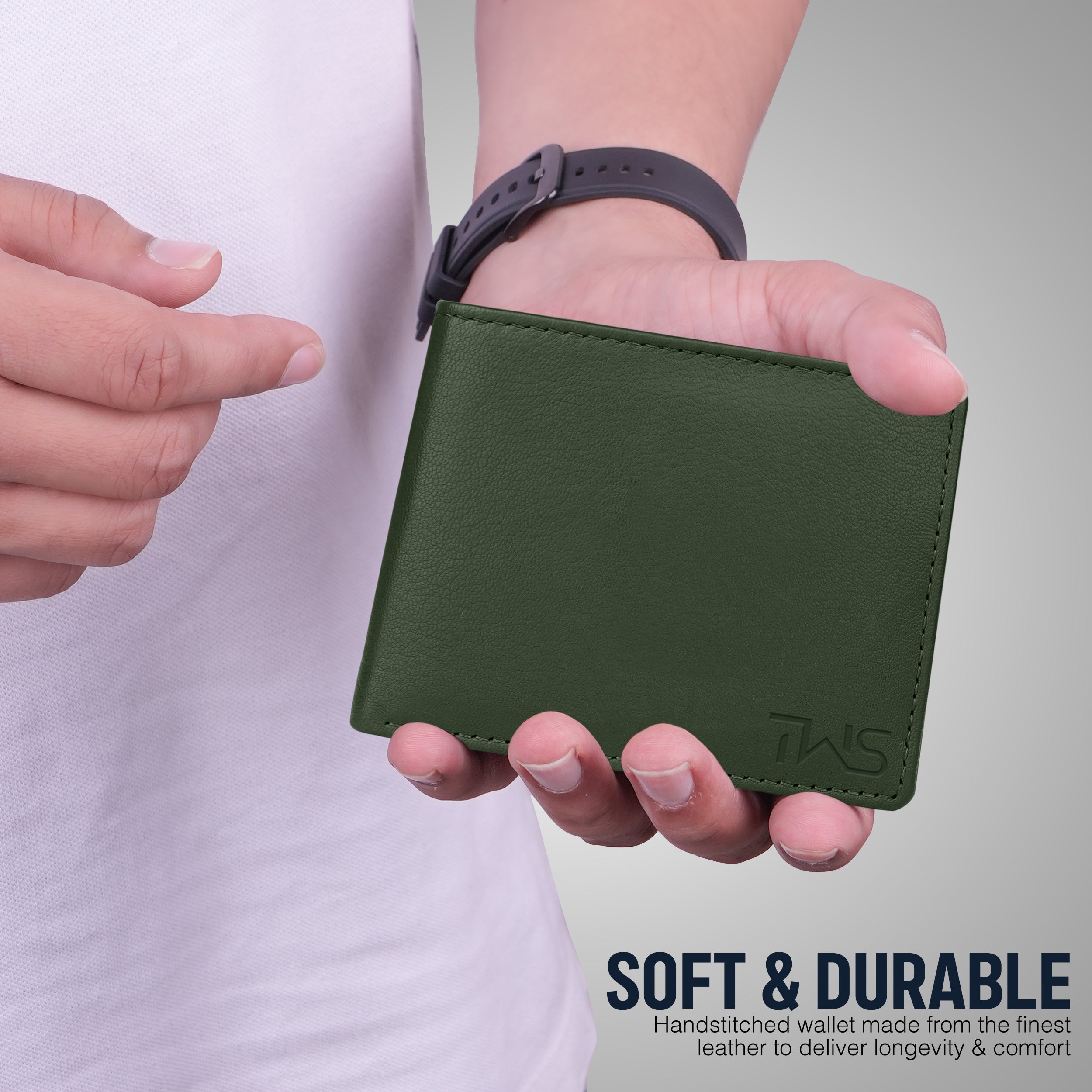 Carry Mate Genuine Leather Wallet For Men - Green