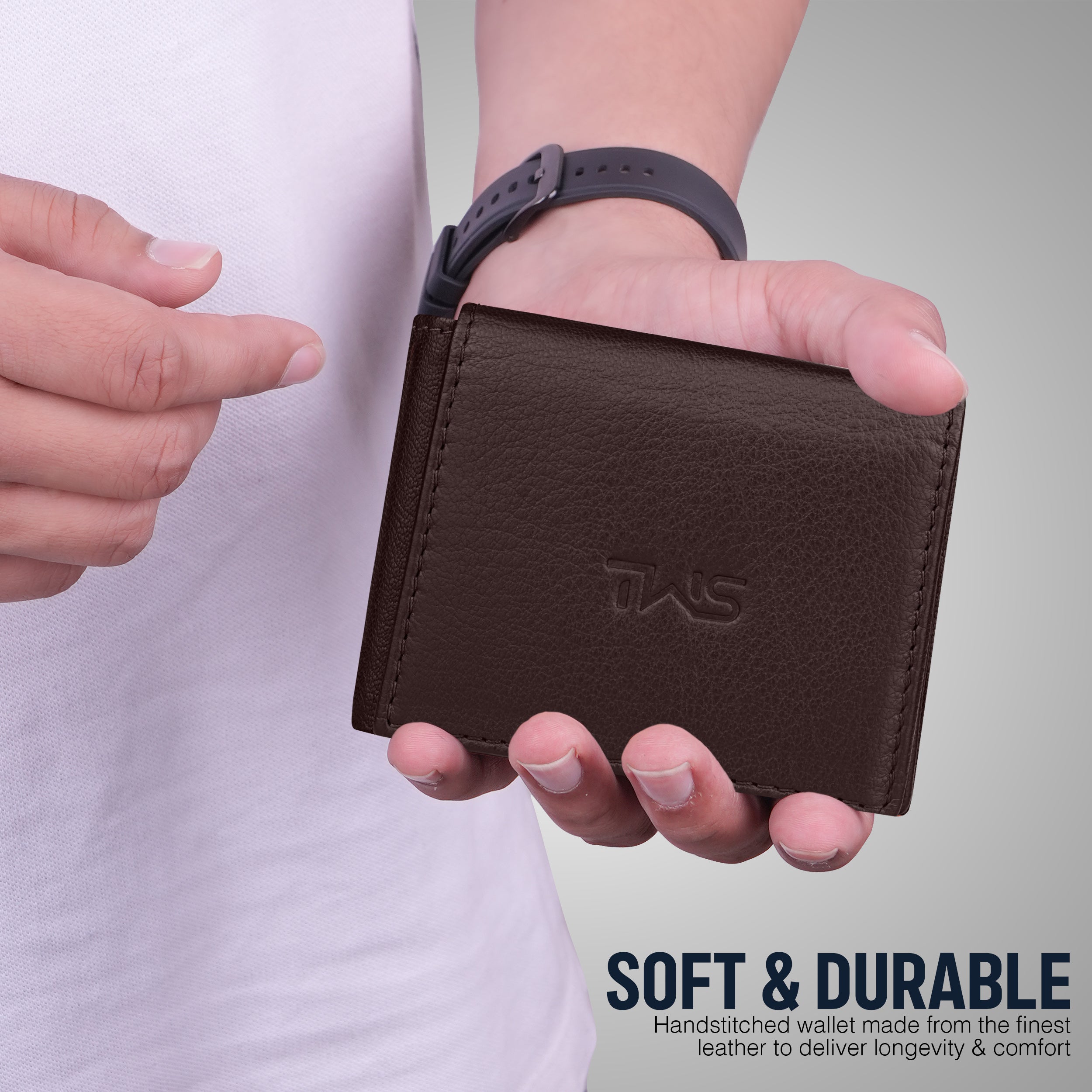 Fold Craft Genuine Leather Wallet For Men - Brown
