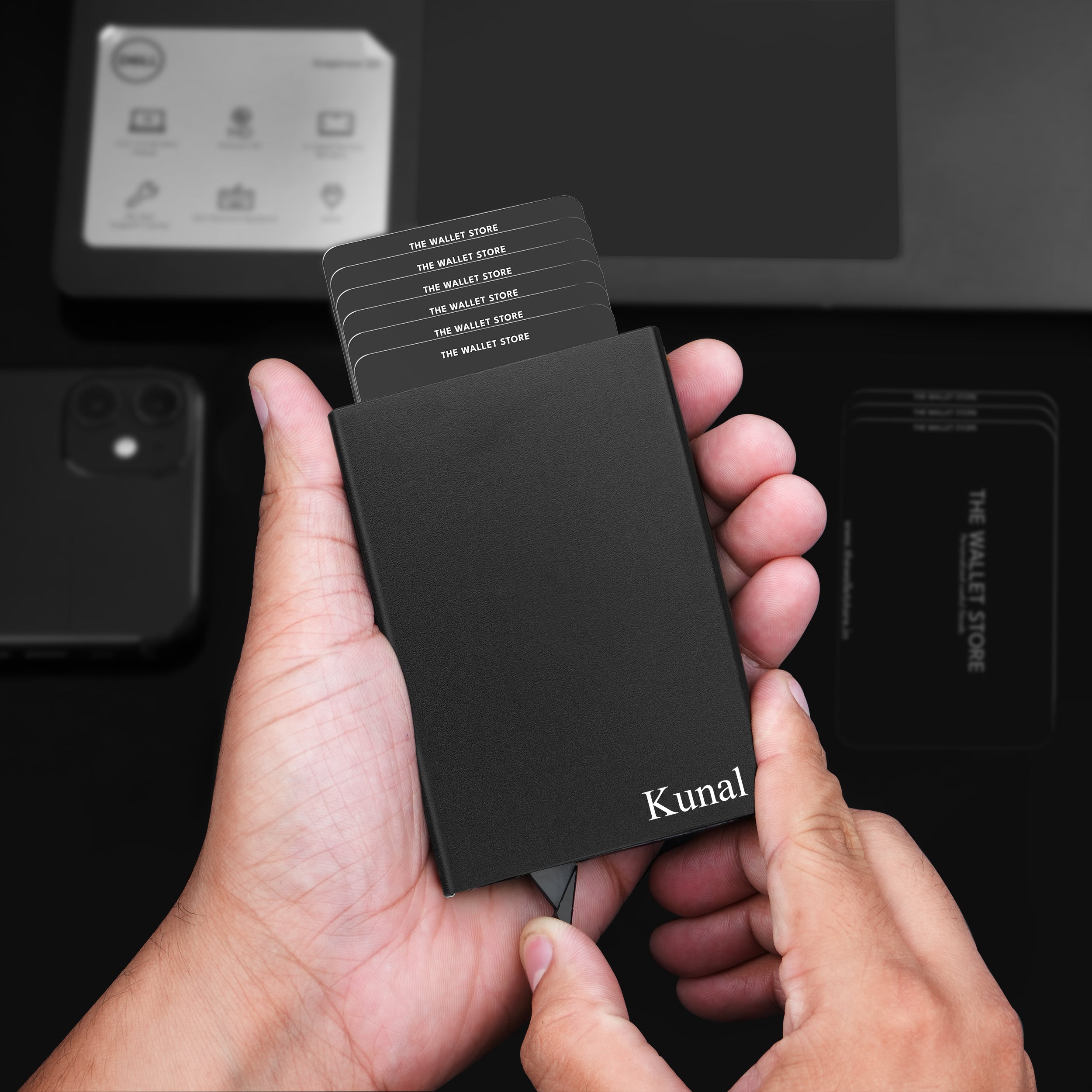 Eminent Trio Personalized Cardholder Keychain & Pen Gift Set