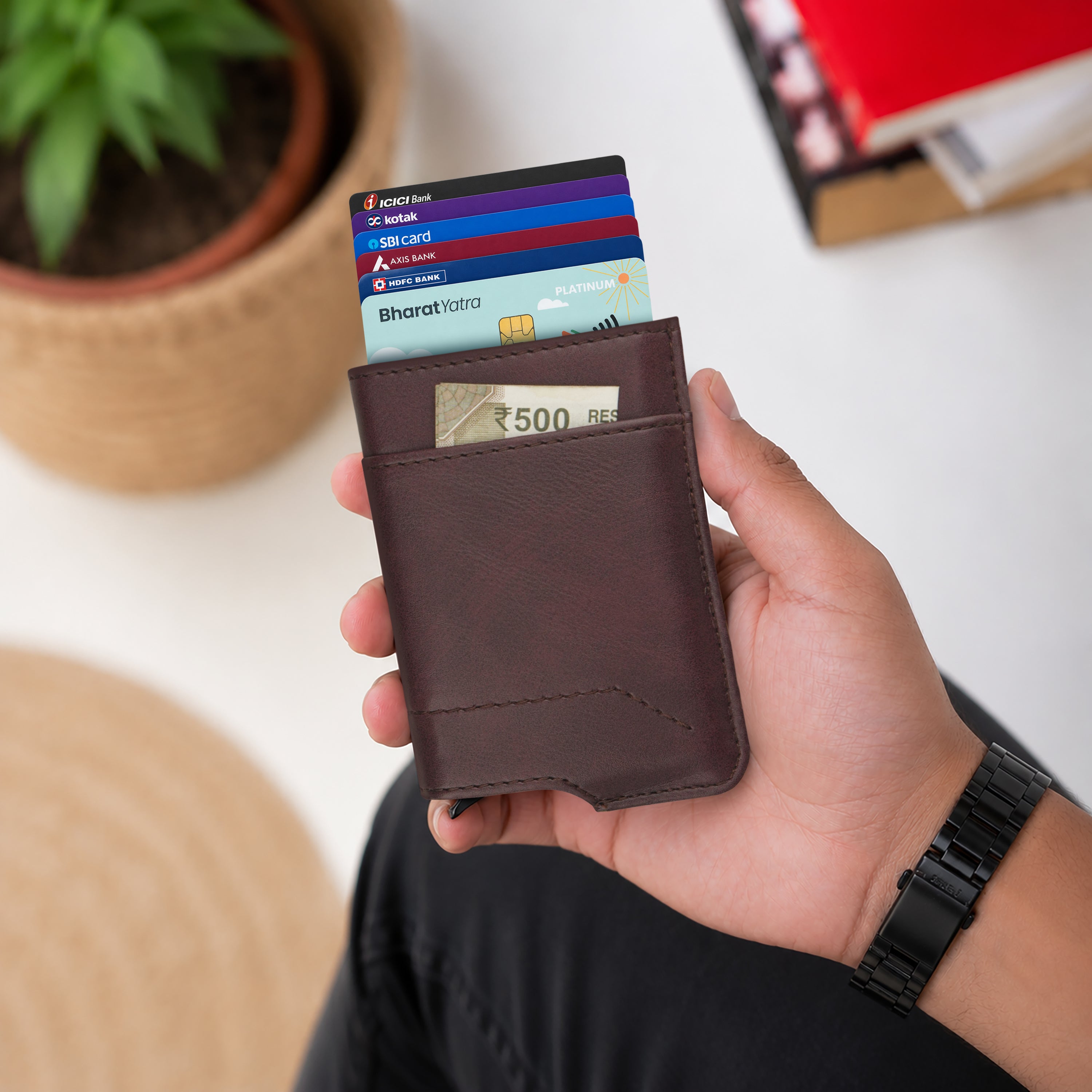Apex RFID Protected Pop-Up Cardholder - Wine