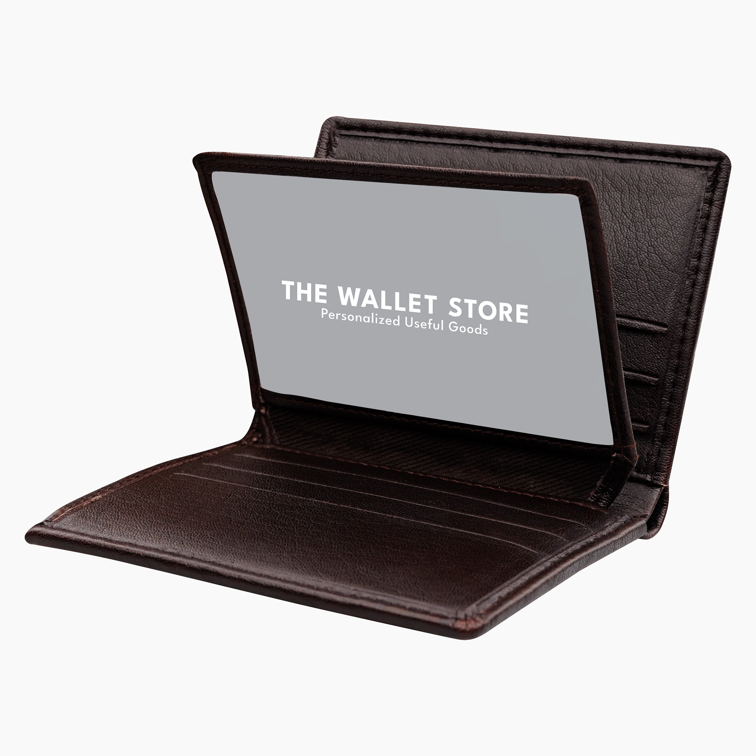 Urbane Bi-Fold Leather Wallet For Men - Dark Brown