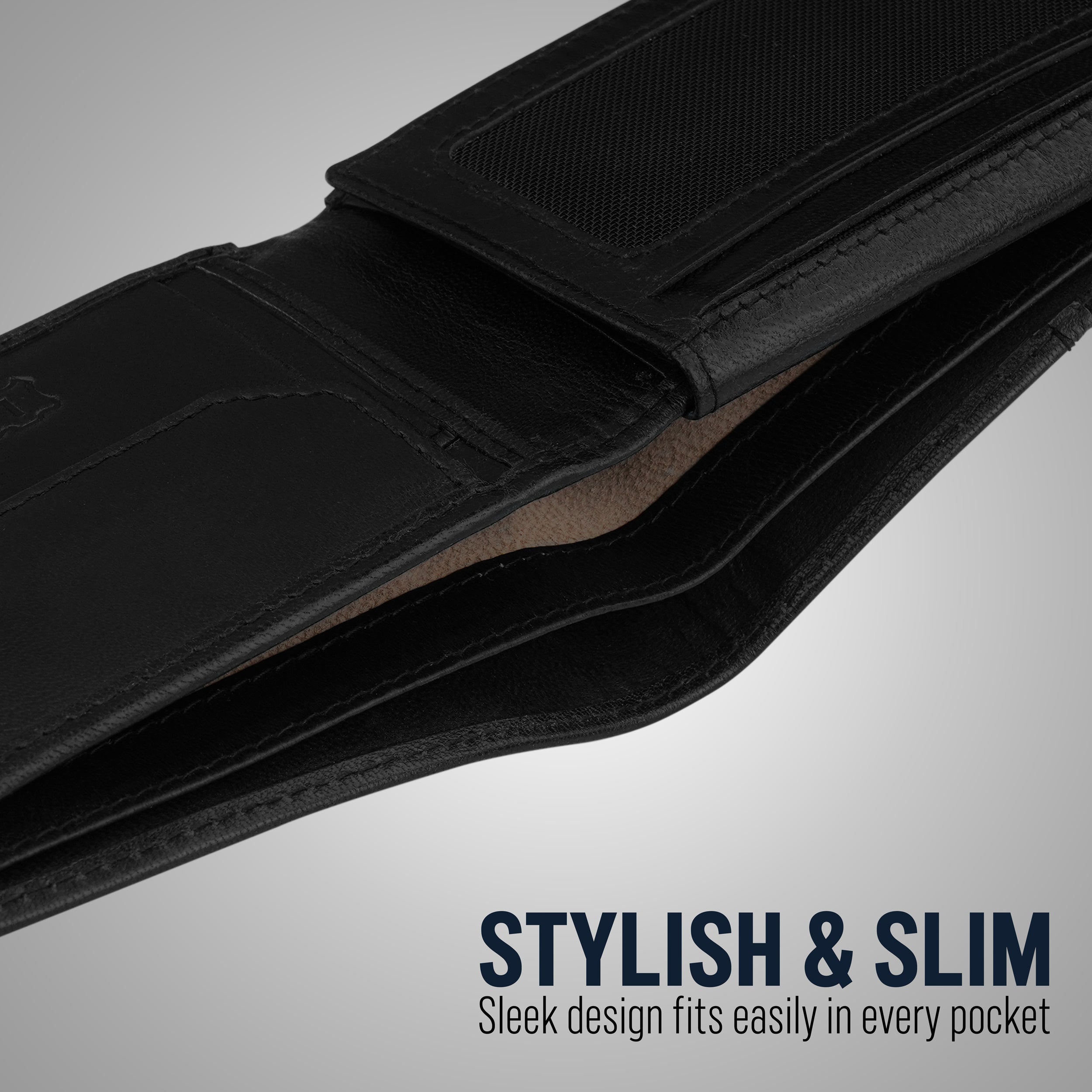 Spectrum Leather Wallet For Men - Black