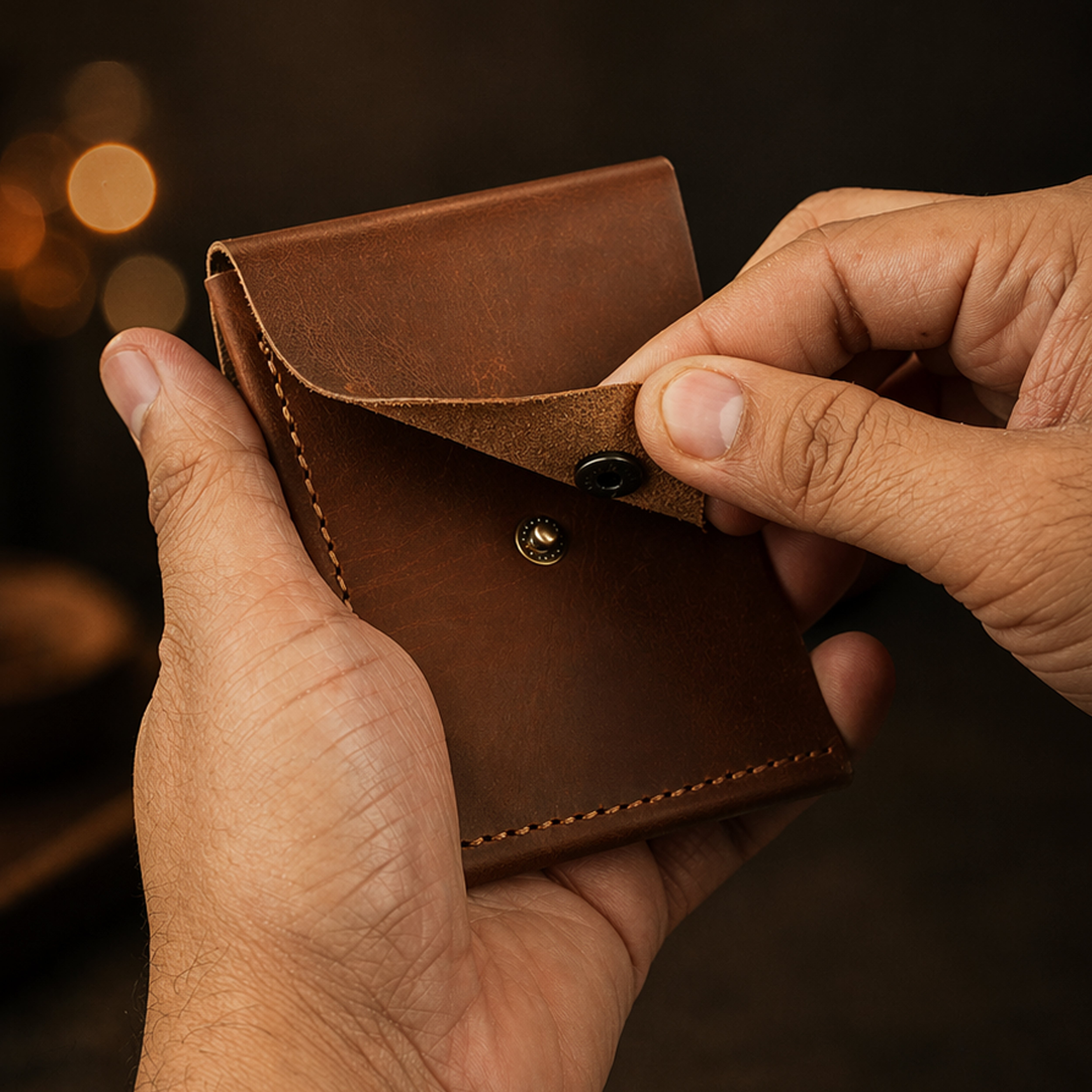 Flip 2.0 Genuine Leather Wallet - Tan