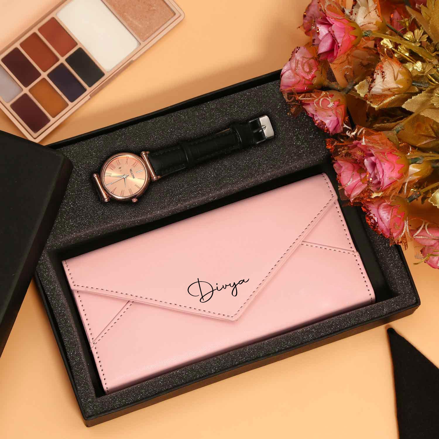 FELLOW CLUTCH & WATCH COMBO PINK