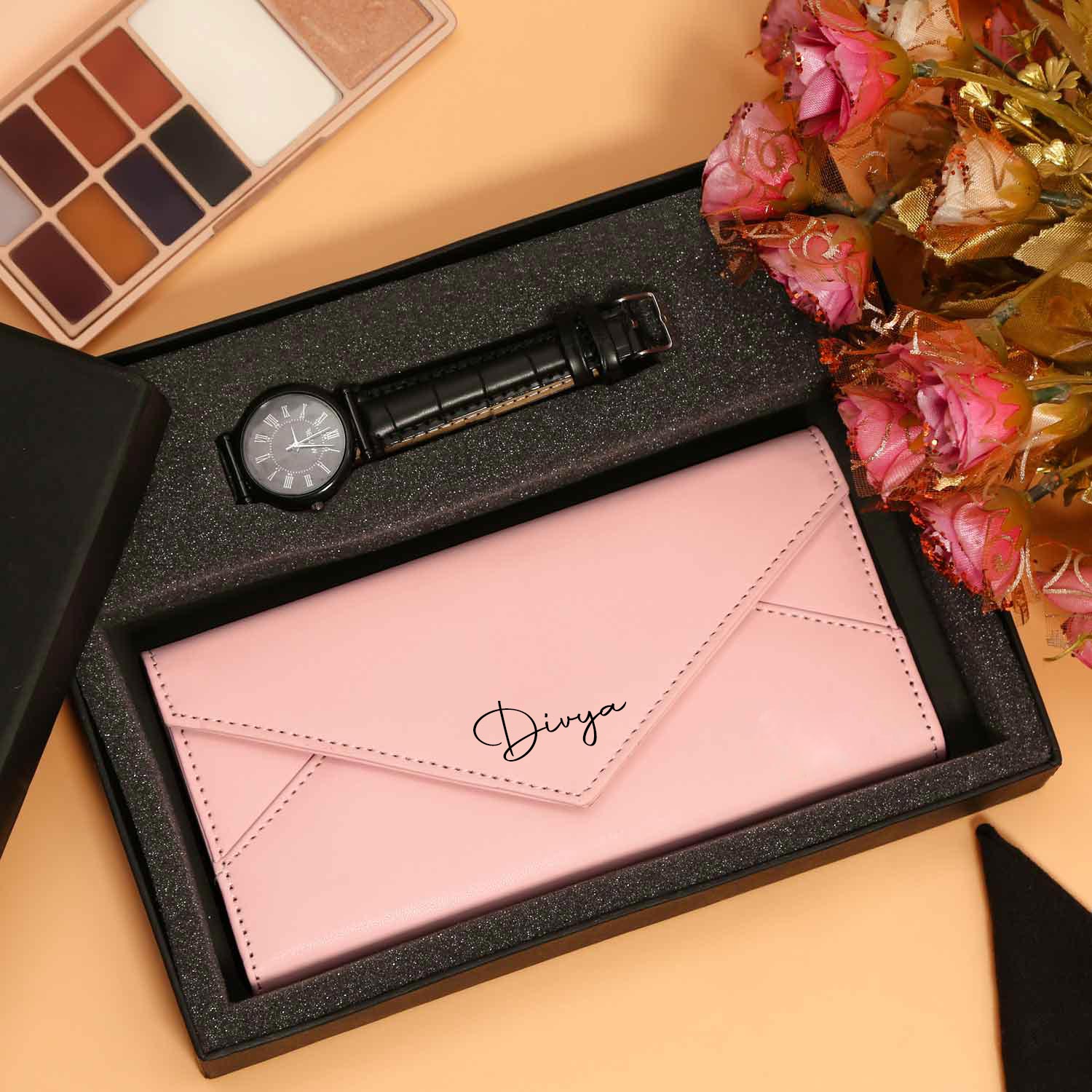 FELLOW CLUTCH & WATCH COMBO PINK