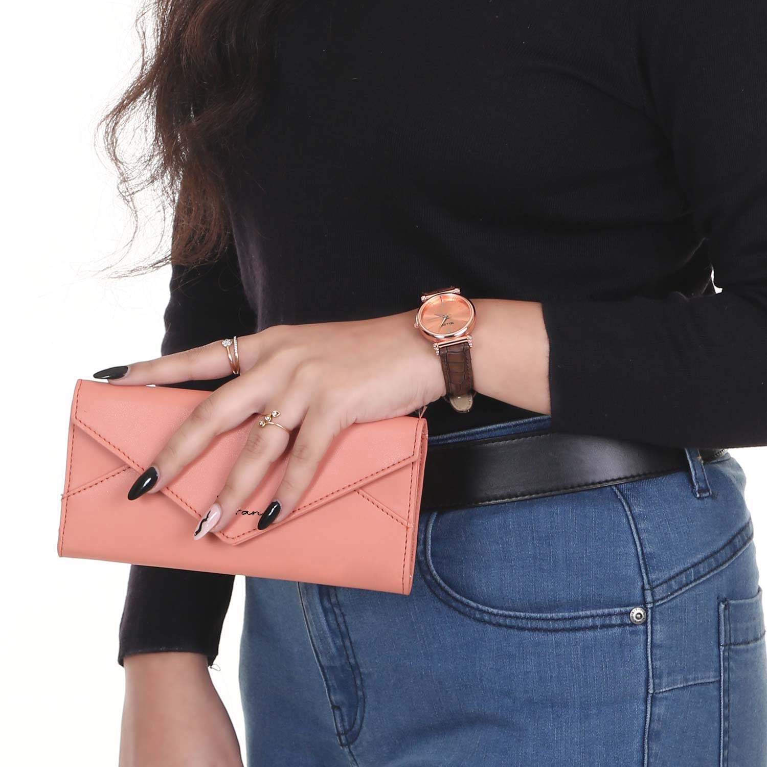 Fellow Clutch & Watch Combo Peach