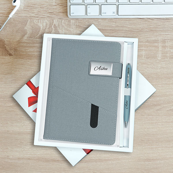 Personalized Diary & Pen Combo Gift Set With Name