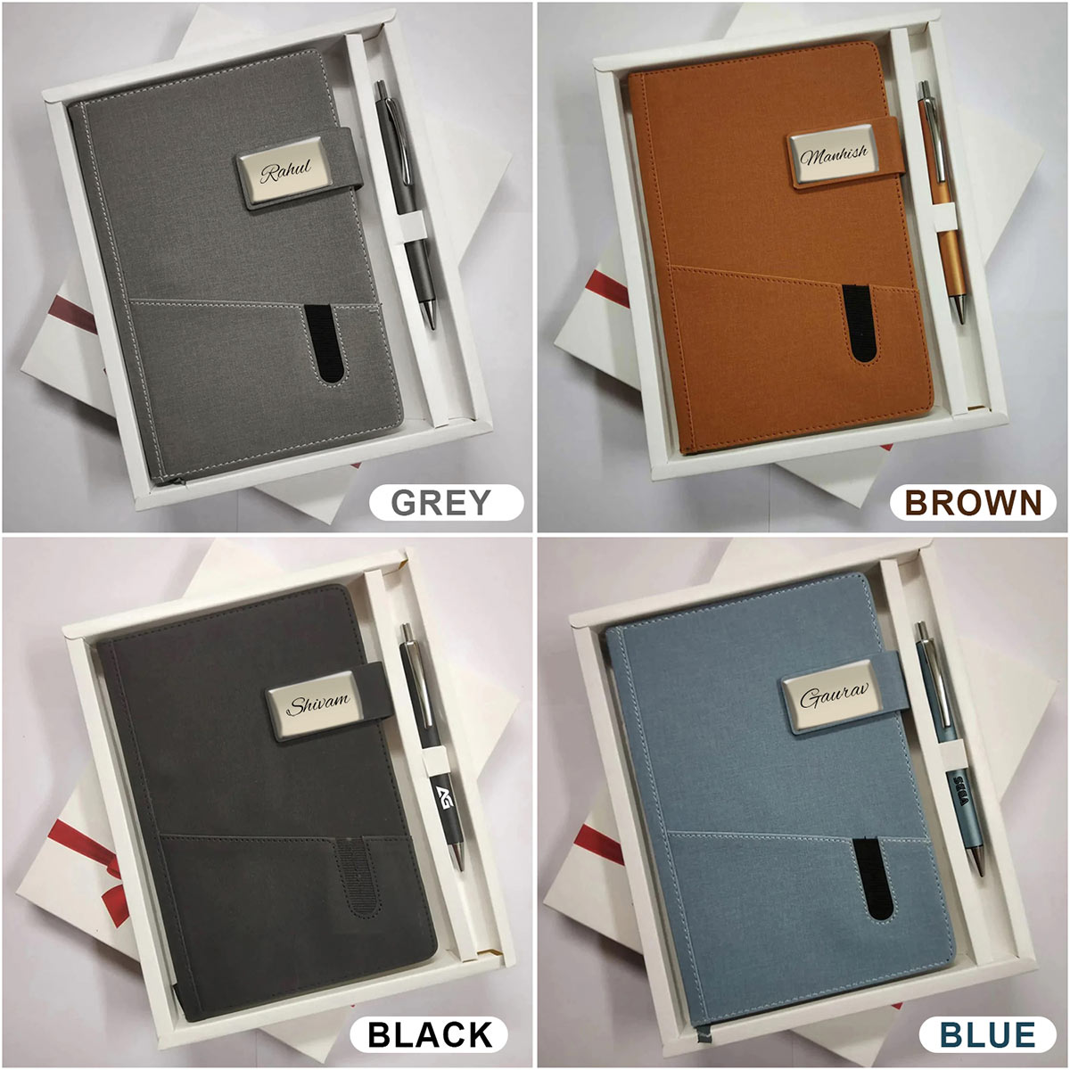 Personalized Diary & Pen Combo Gift Set With Name