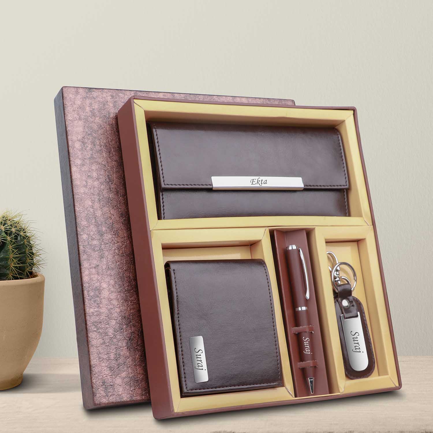 Couple Special Leather Multi-Utility Gift Set
