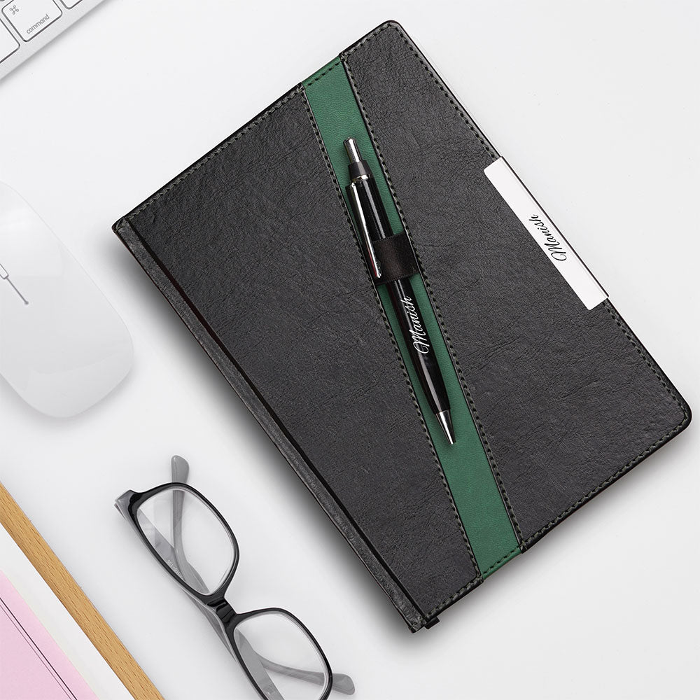Personalized Striped Diary & Pen Writing Set