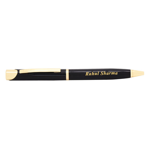 Personalized Black Metallic Ball Pen With Tin Box