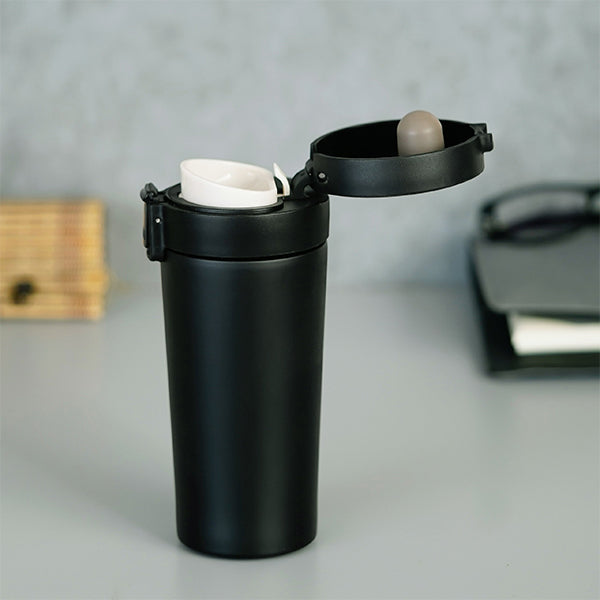 Personalized Spill-proof Insulated Travel Mug | Black
