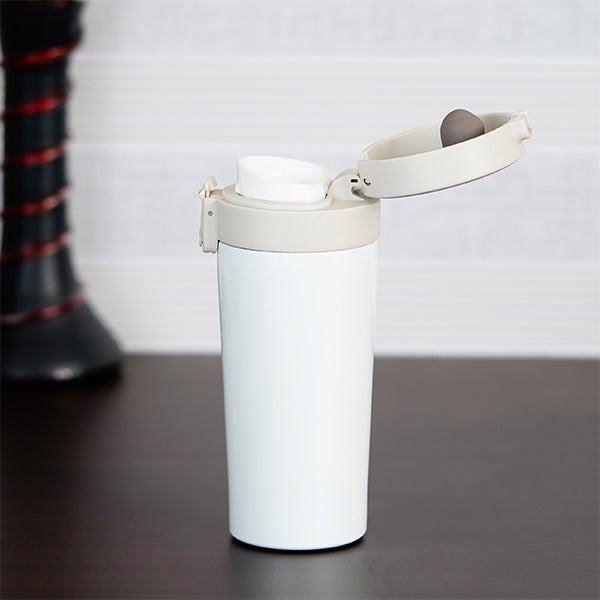 Personalized Spill-proof Insulated Travel Mug | White