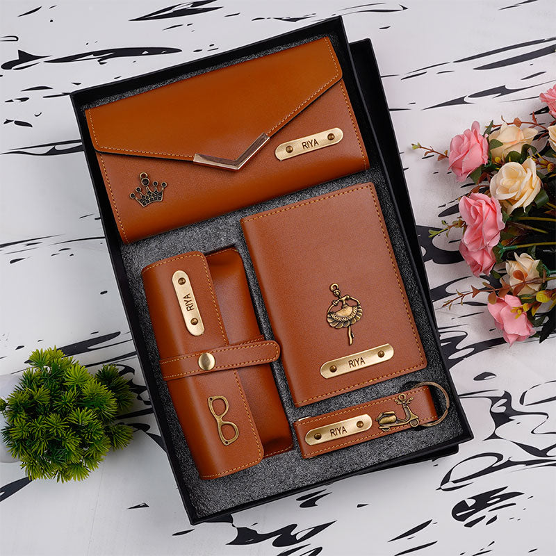 Personalized Complete Leather Combo For Women's