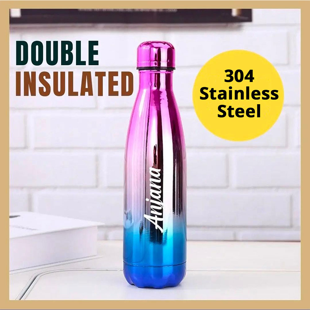 Personalized Rainbow Vacuum Insulated Water Bottle