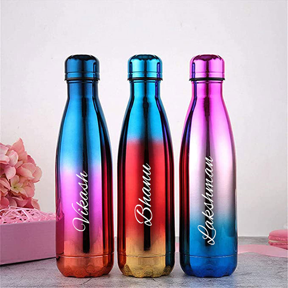 Personalized Rainbow Vacuum Insulated Water Bottle