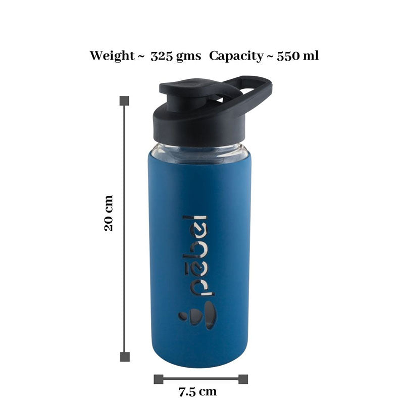 Personalized Borosilicate Glass Sipper Bottle 550ML