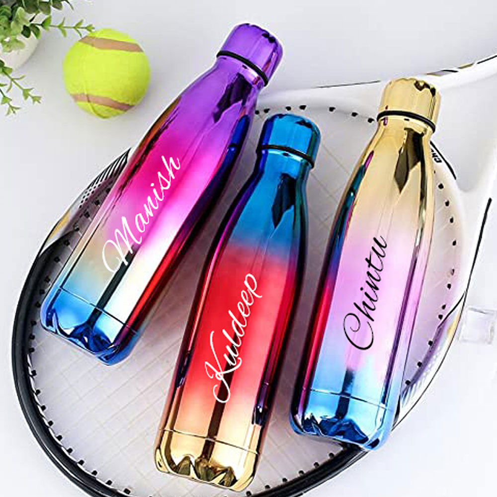 Personalized Rainbow Vacuum Insulated Water Bottle