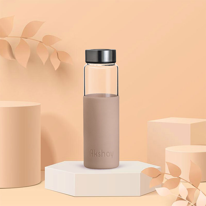 Personalized Marshmallow Borosilicate Glass Bottle