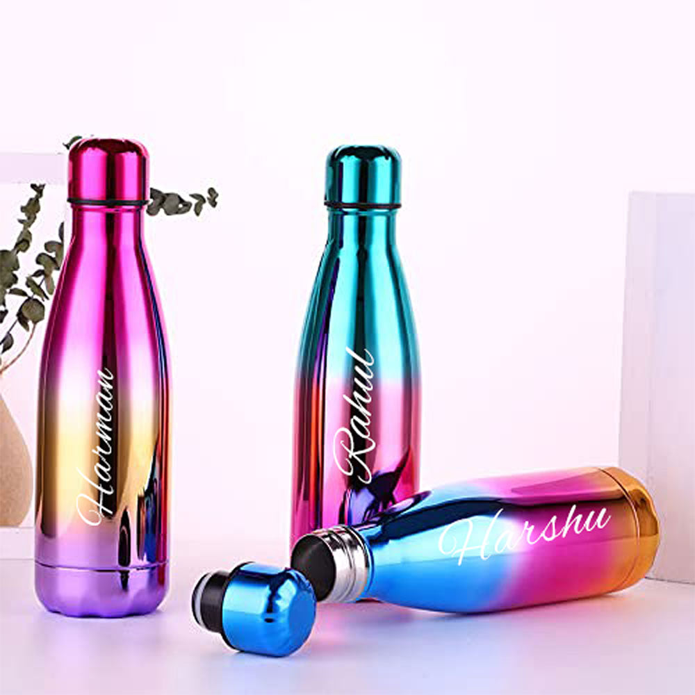 Personalized Rainbow Vacuum Insulated Water Bottle