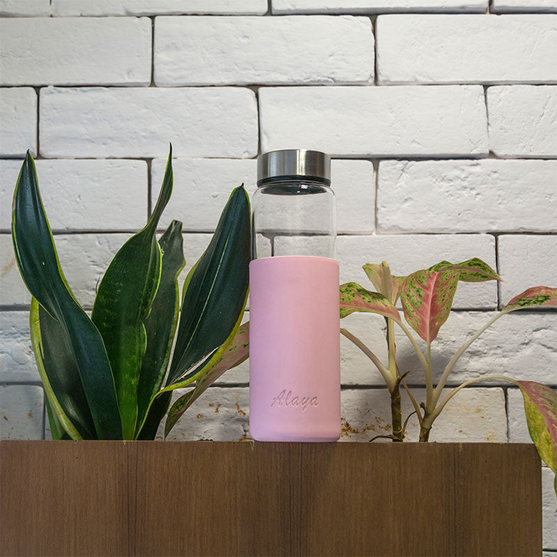 Personalized Marshmallow Borosilicate Glass Bottle