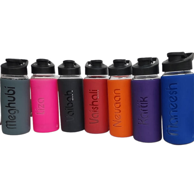 Personalized Borosilicate Glass Sipper Bottle 550ML
