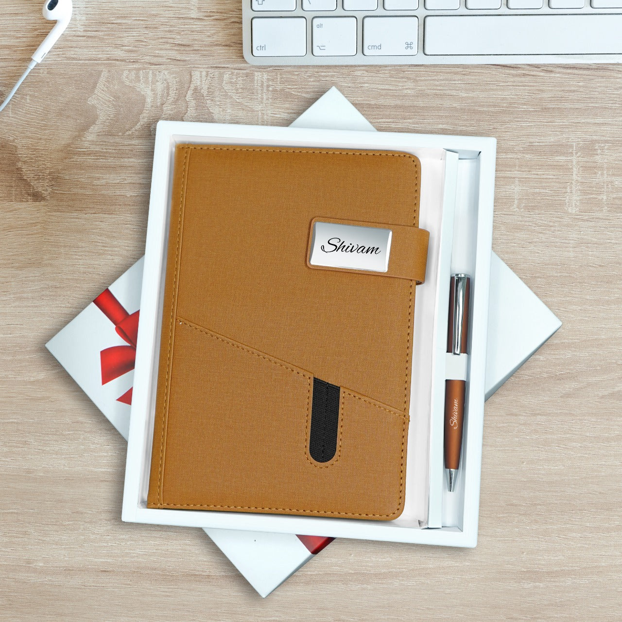 Personalized Diary & Pen Combo Gift Set With Name