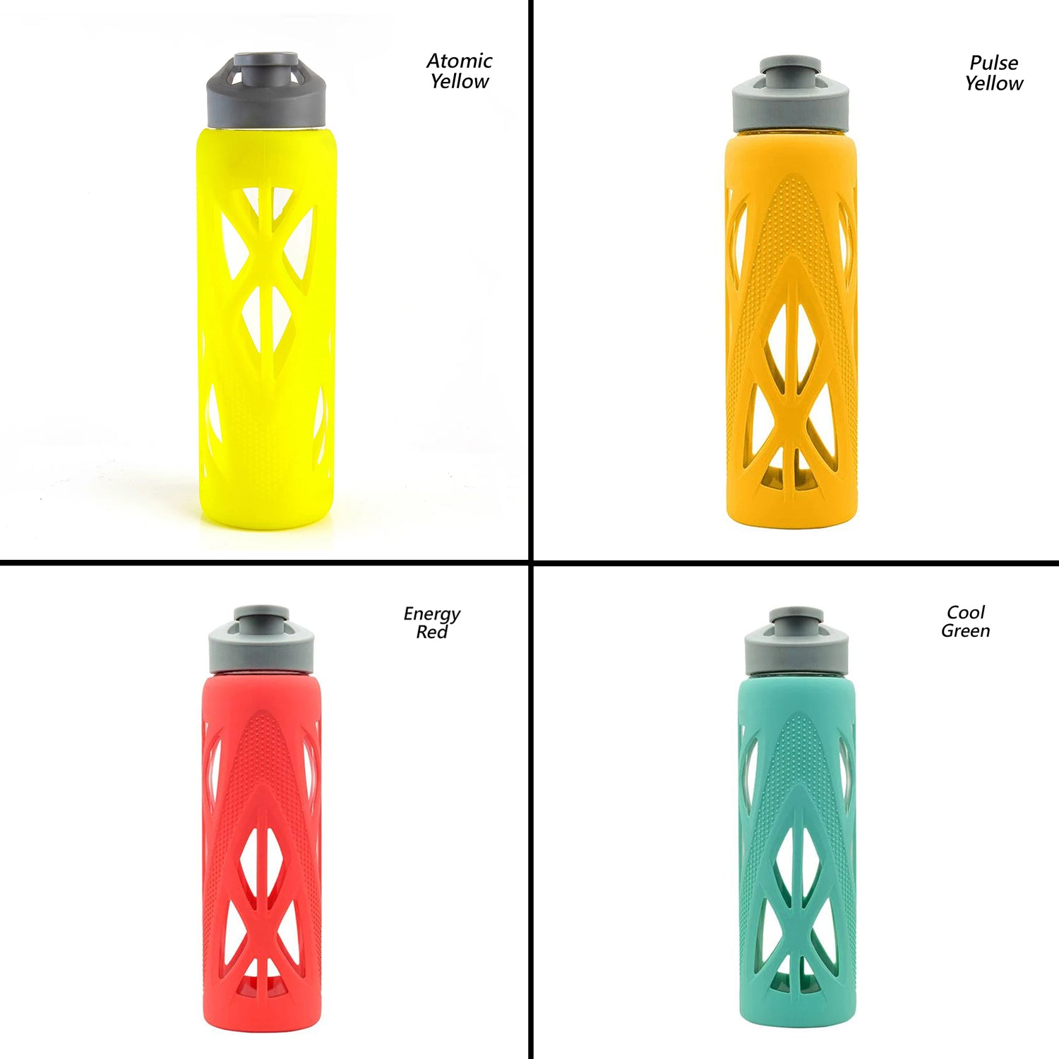Borosilicate Glass Water Bottle with Silicone Sleeve