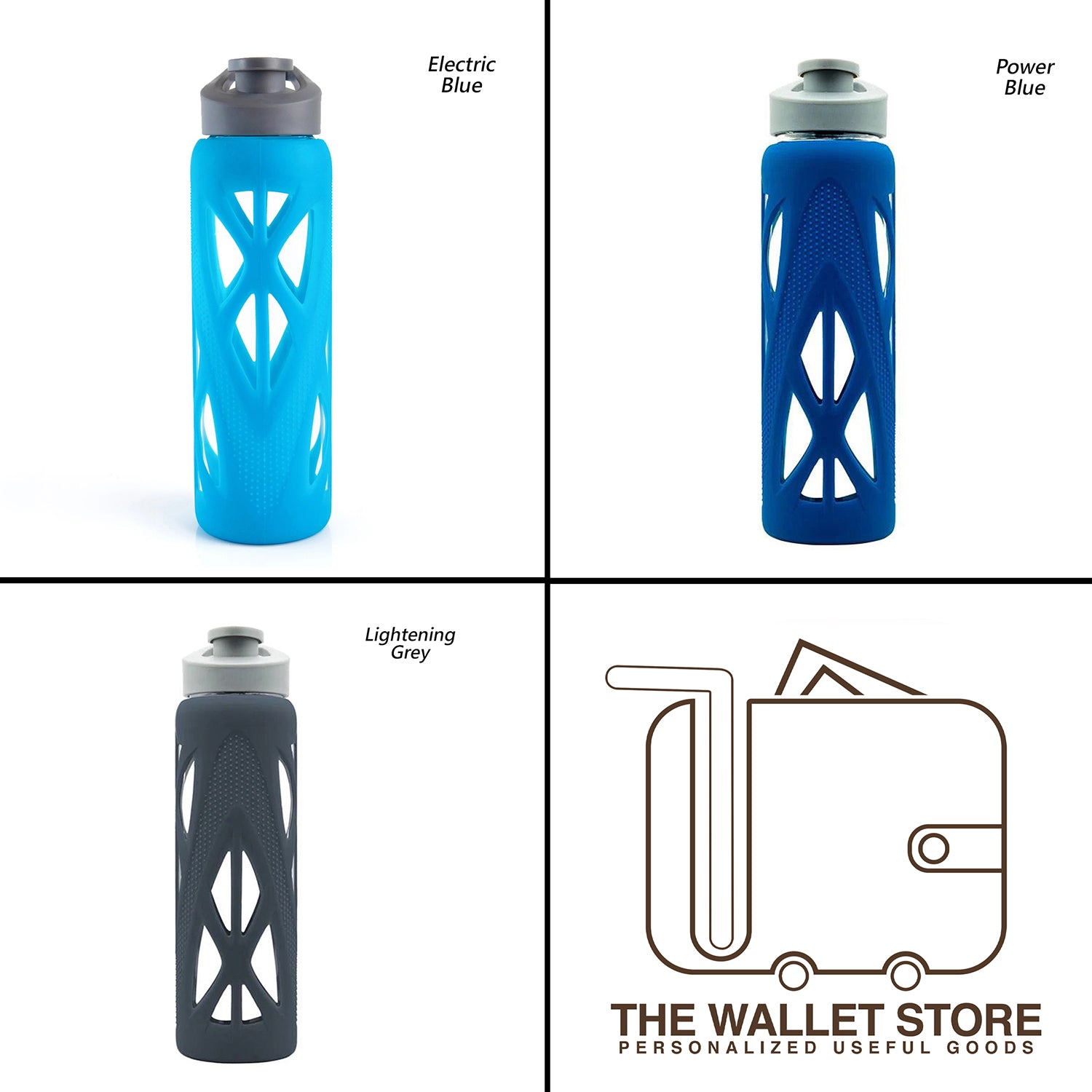 Borosilicate Glass Water Bottle with Silicone Sleeve