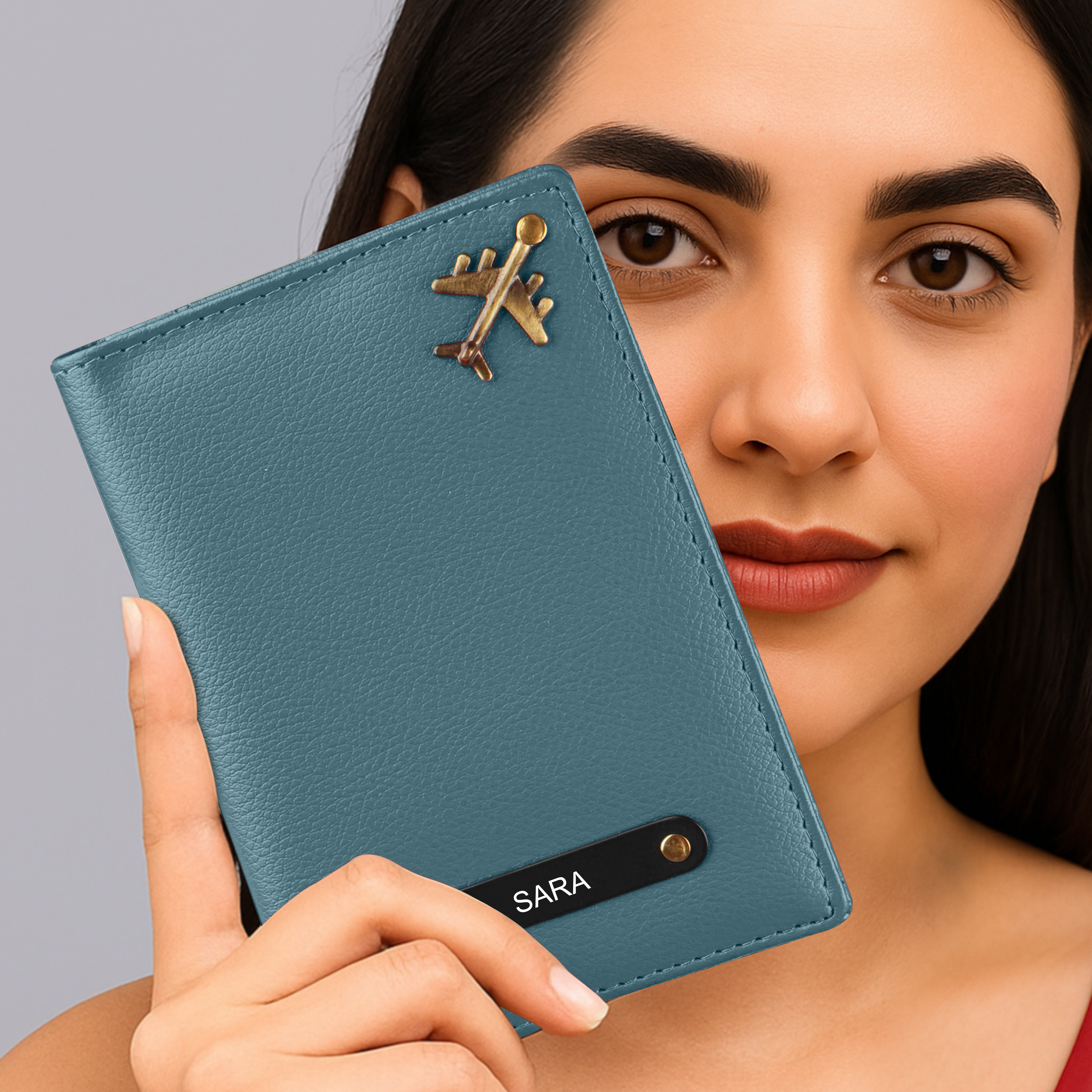 Personalized Wanderlust Passport Cover - Blue