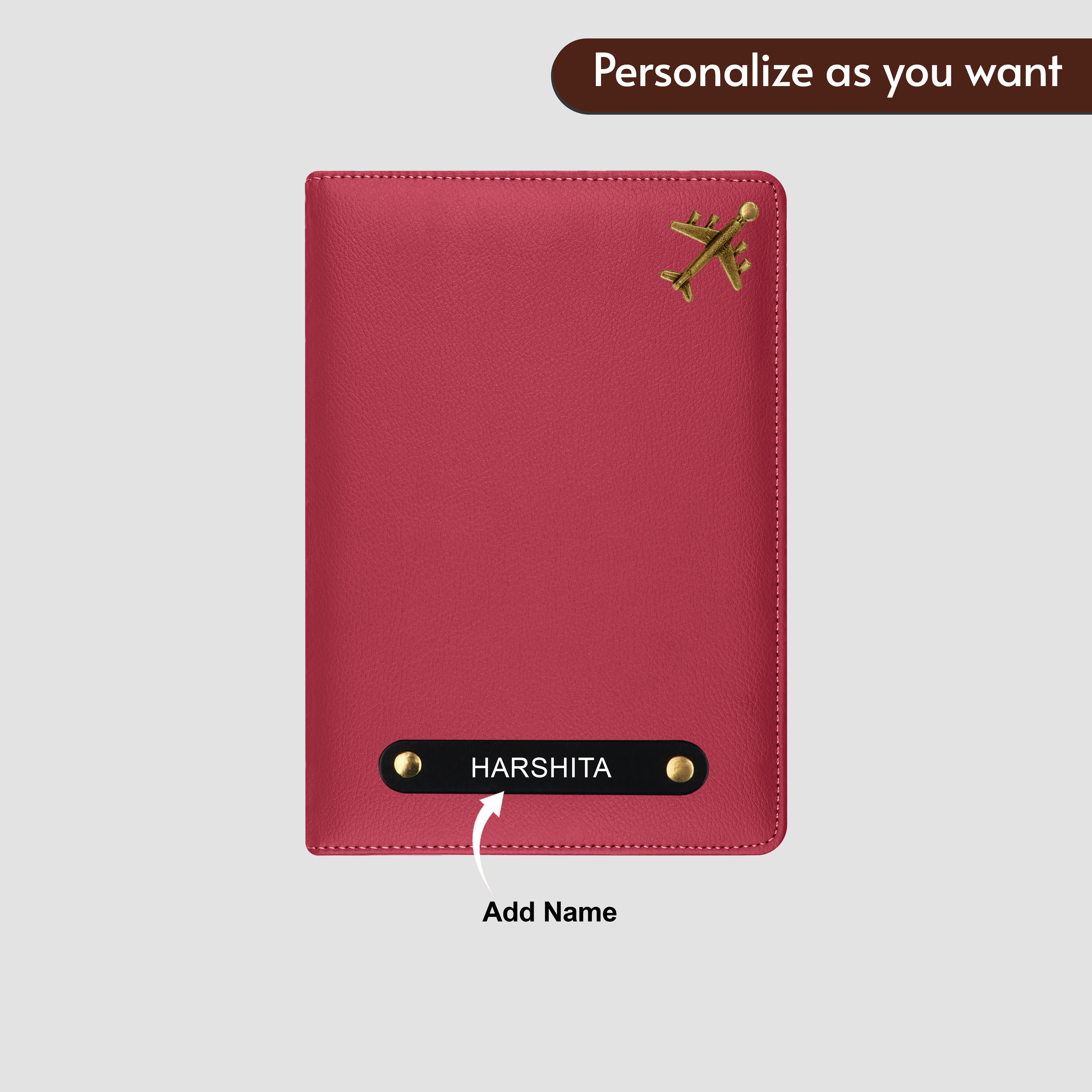 Personalized Wanderlust Passport Cover - Red