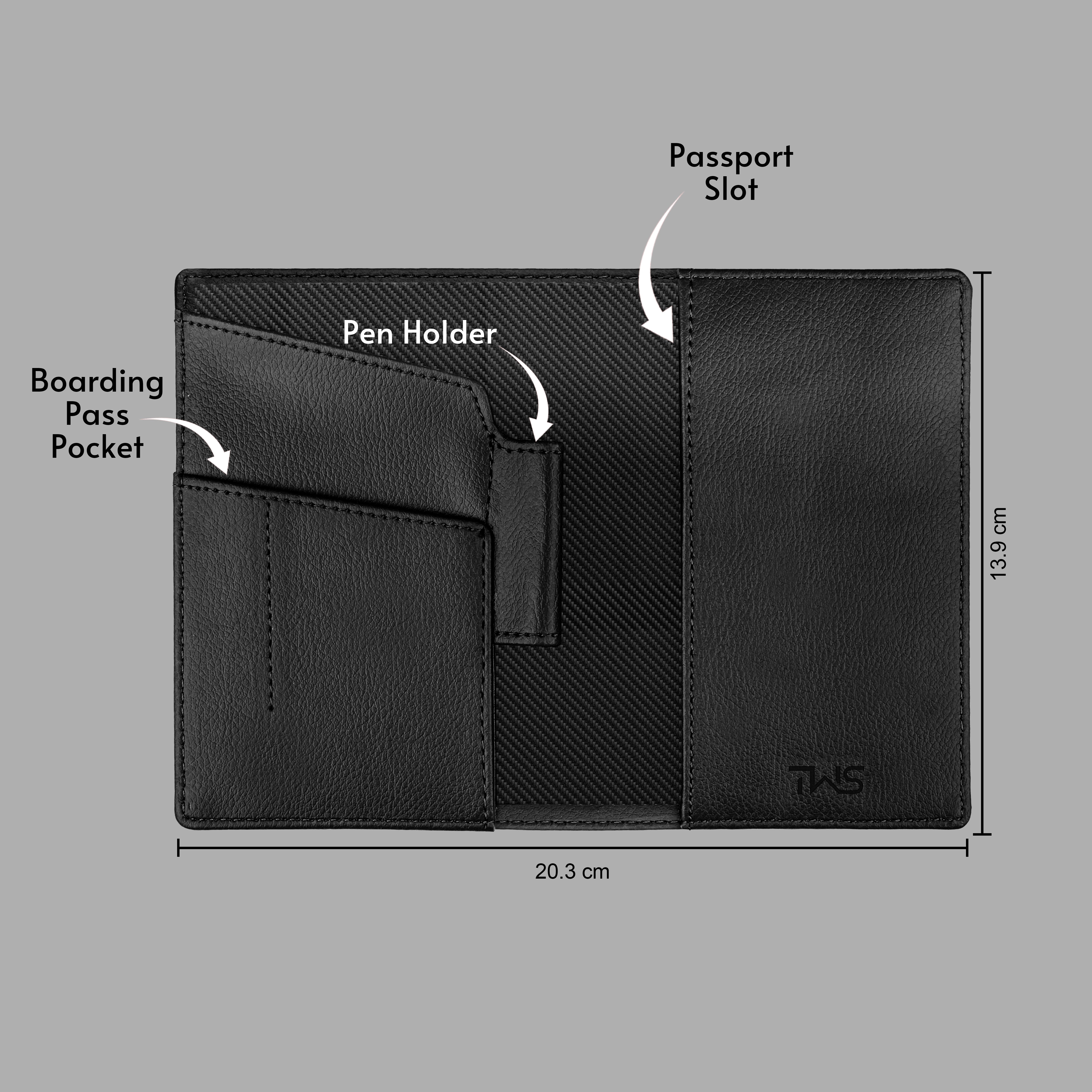 Personalized Wanderlust Passport Cover - Black