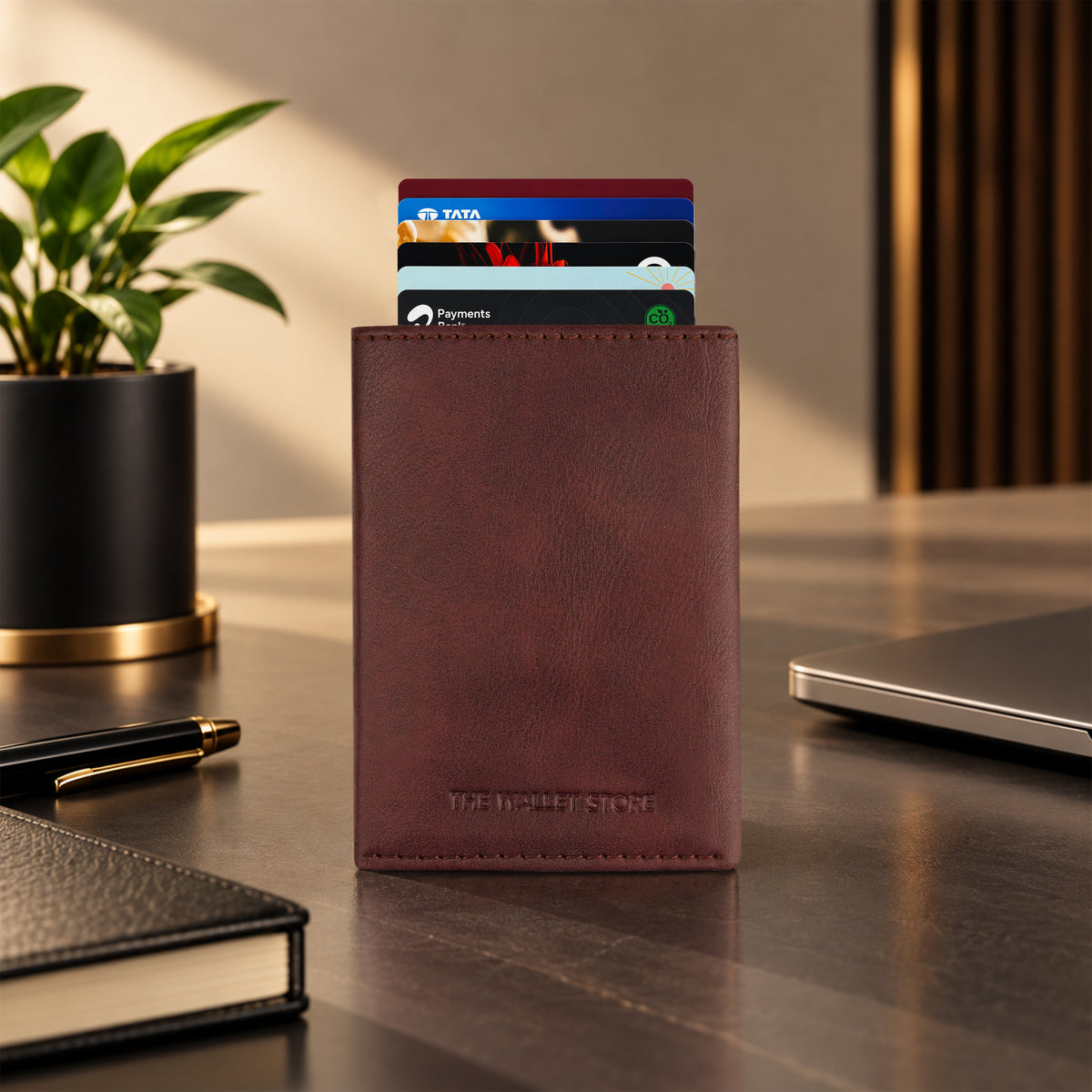 Guardian RFID Protection Wallet Card Holder - Wine