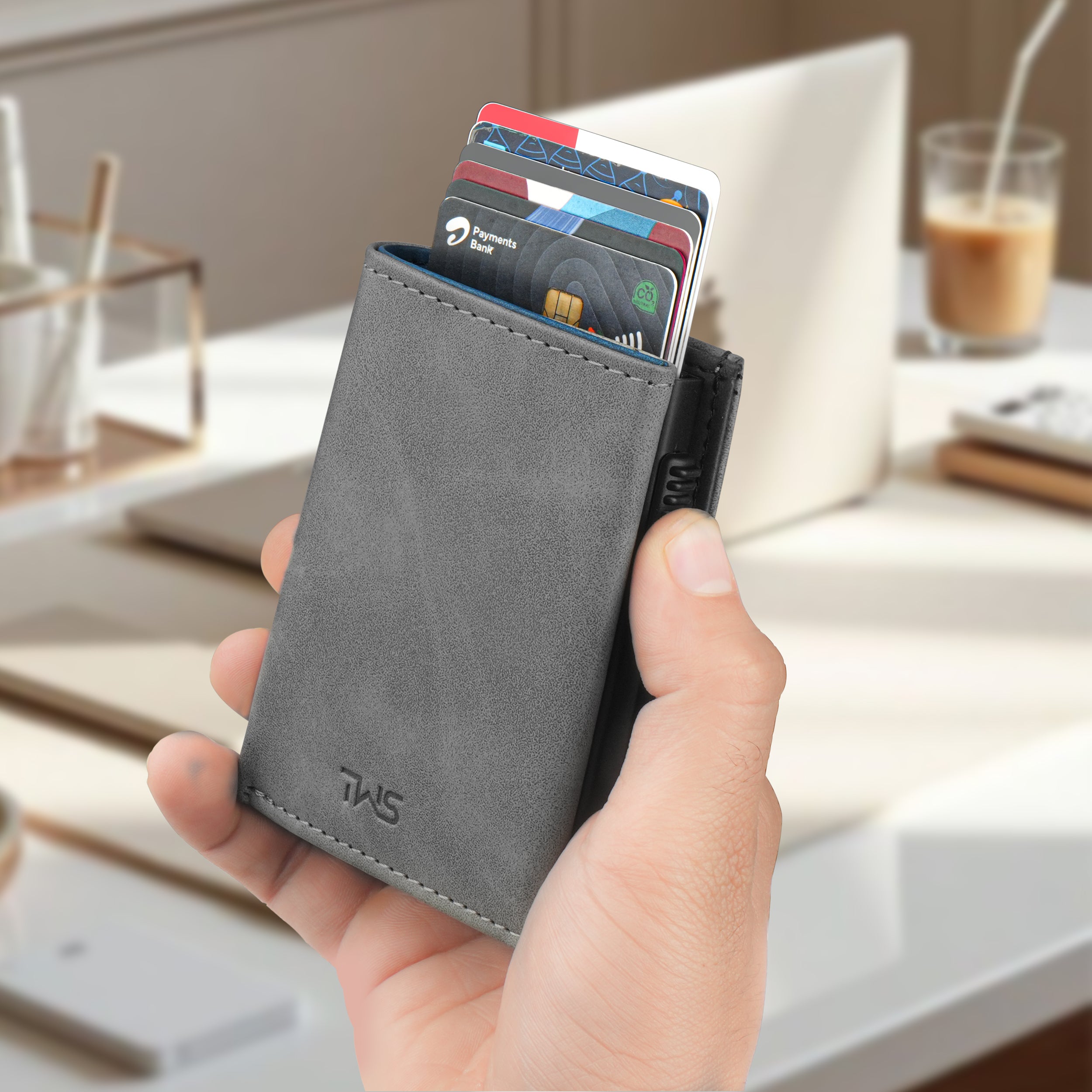 SlideX Neo RFID-Protected Dual Color Wallet Cardholder - Grey
