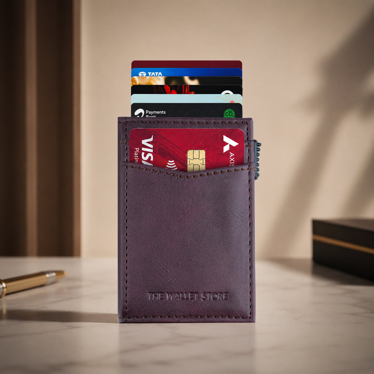 Aero Vault 2.0 RFID Protected Pop-Up Cardholder - Wine