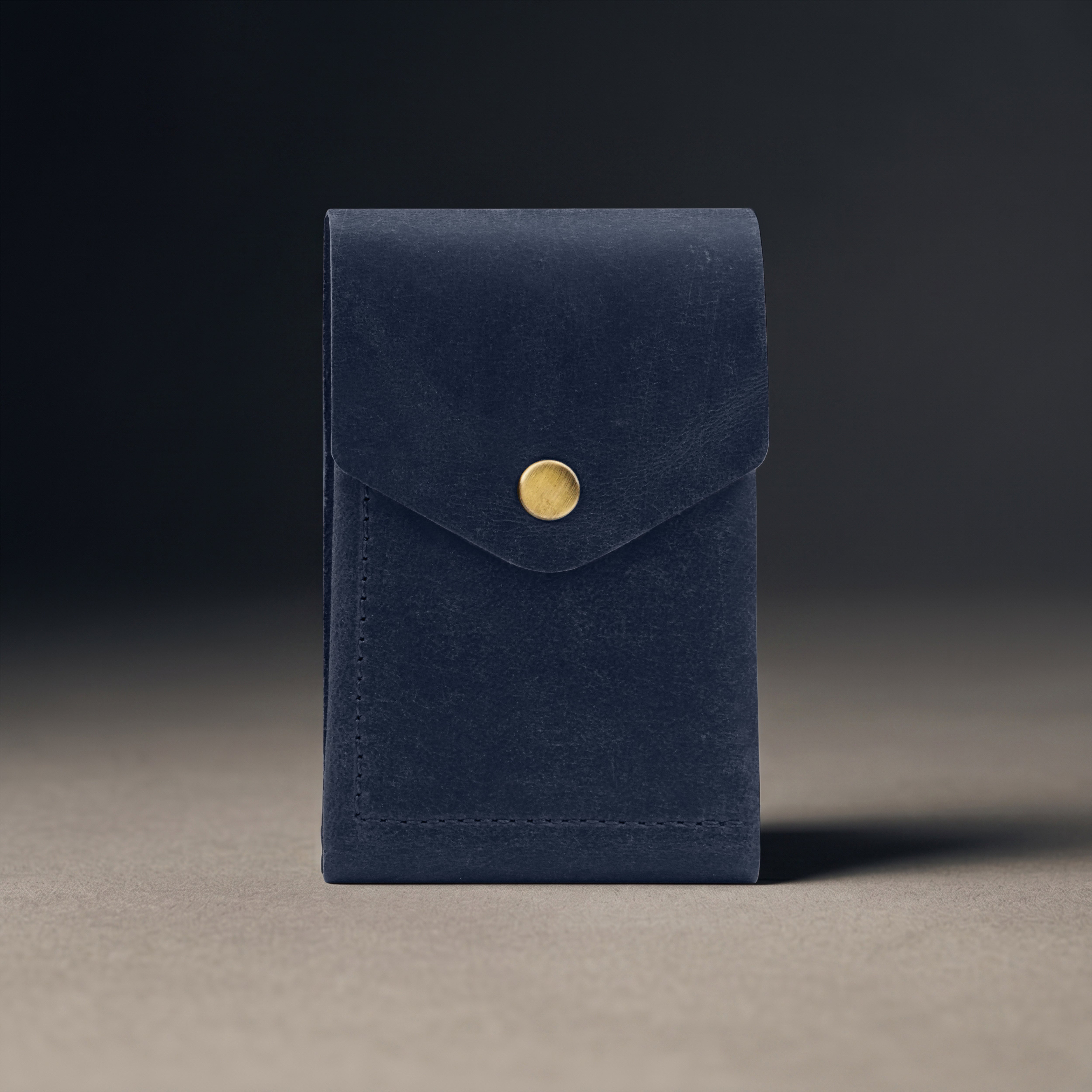 Flip Genuine Leather Wallet - Blue