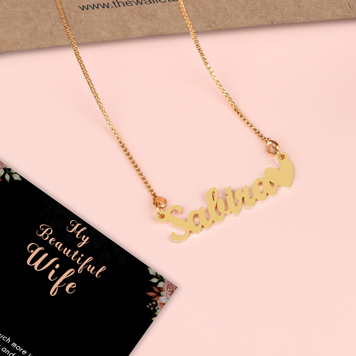 Small Heart Name Necklace