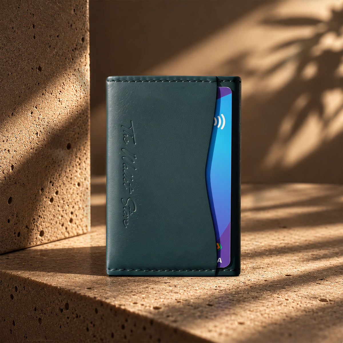 Axis Slim Leather Cardholder - Green