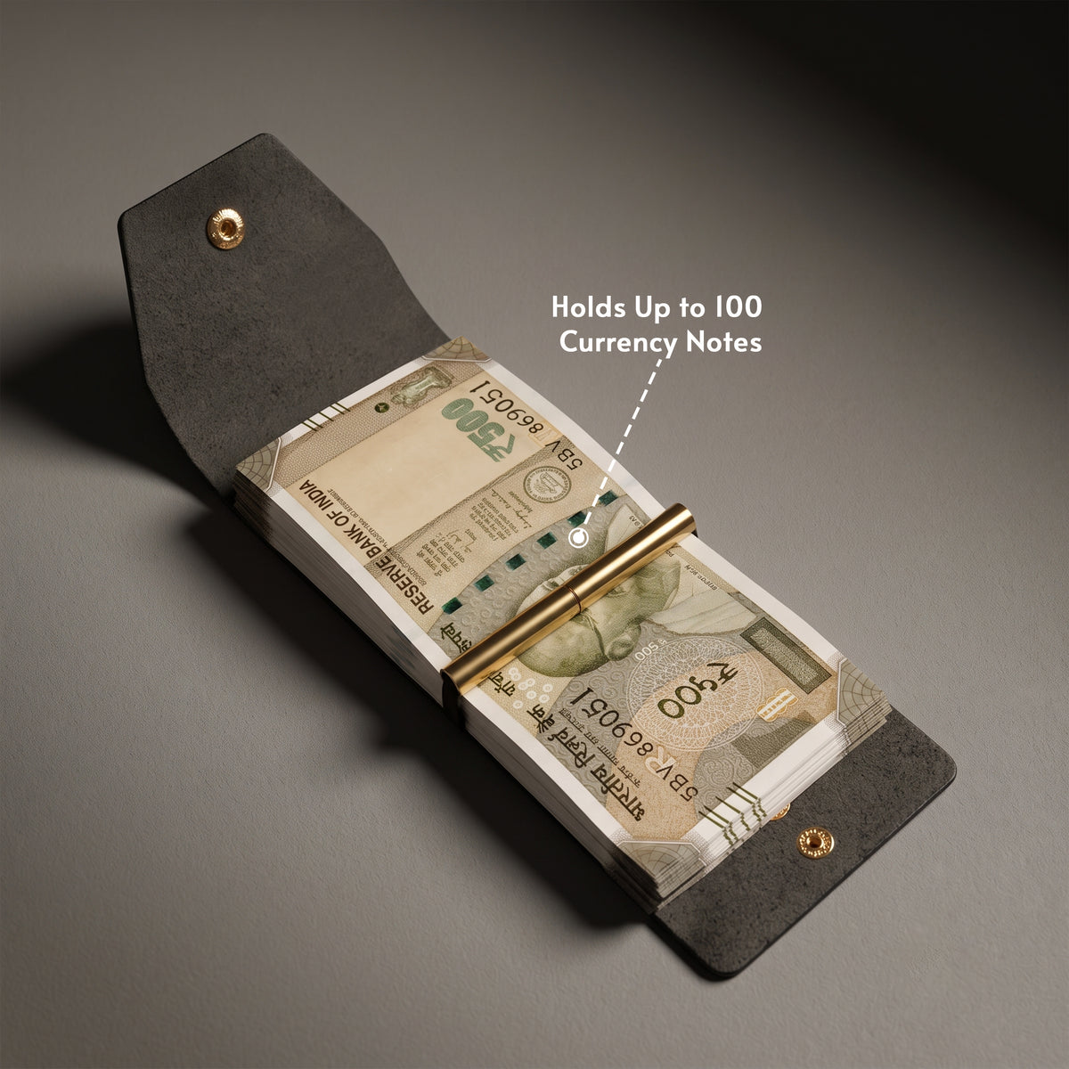 Cash Wrap Slim Leather Wallet