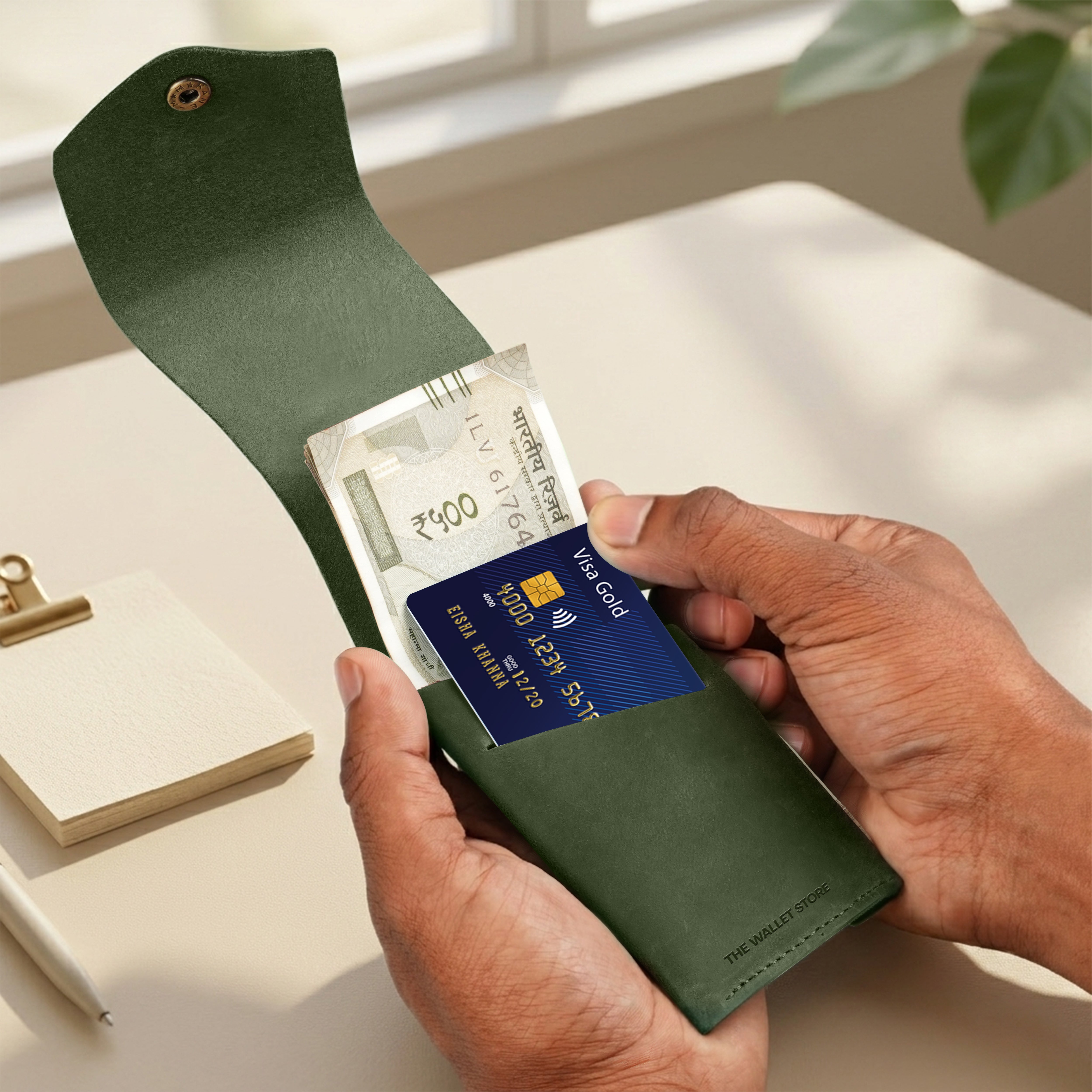 Flip 2.0 Genuine Leather Wallet - Dark Green