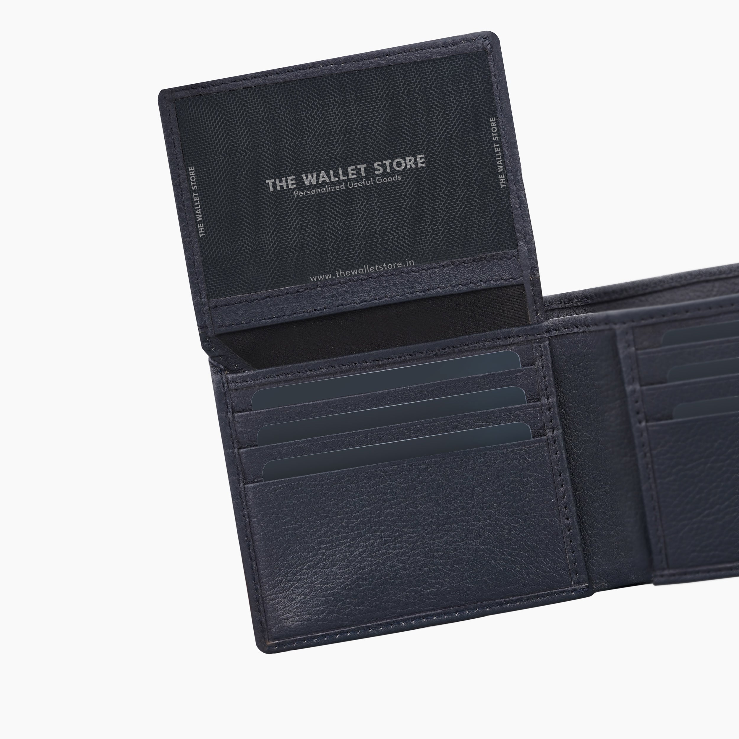 Twin Stripe Elegance Leather Wallet For Men - Grey