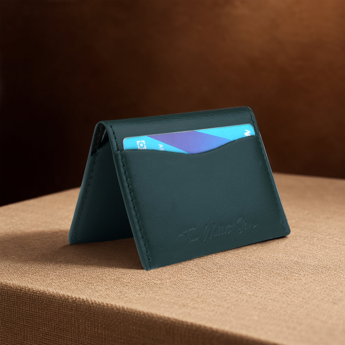 Axis Slim Leather Cardholder - Green