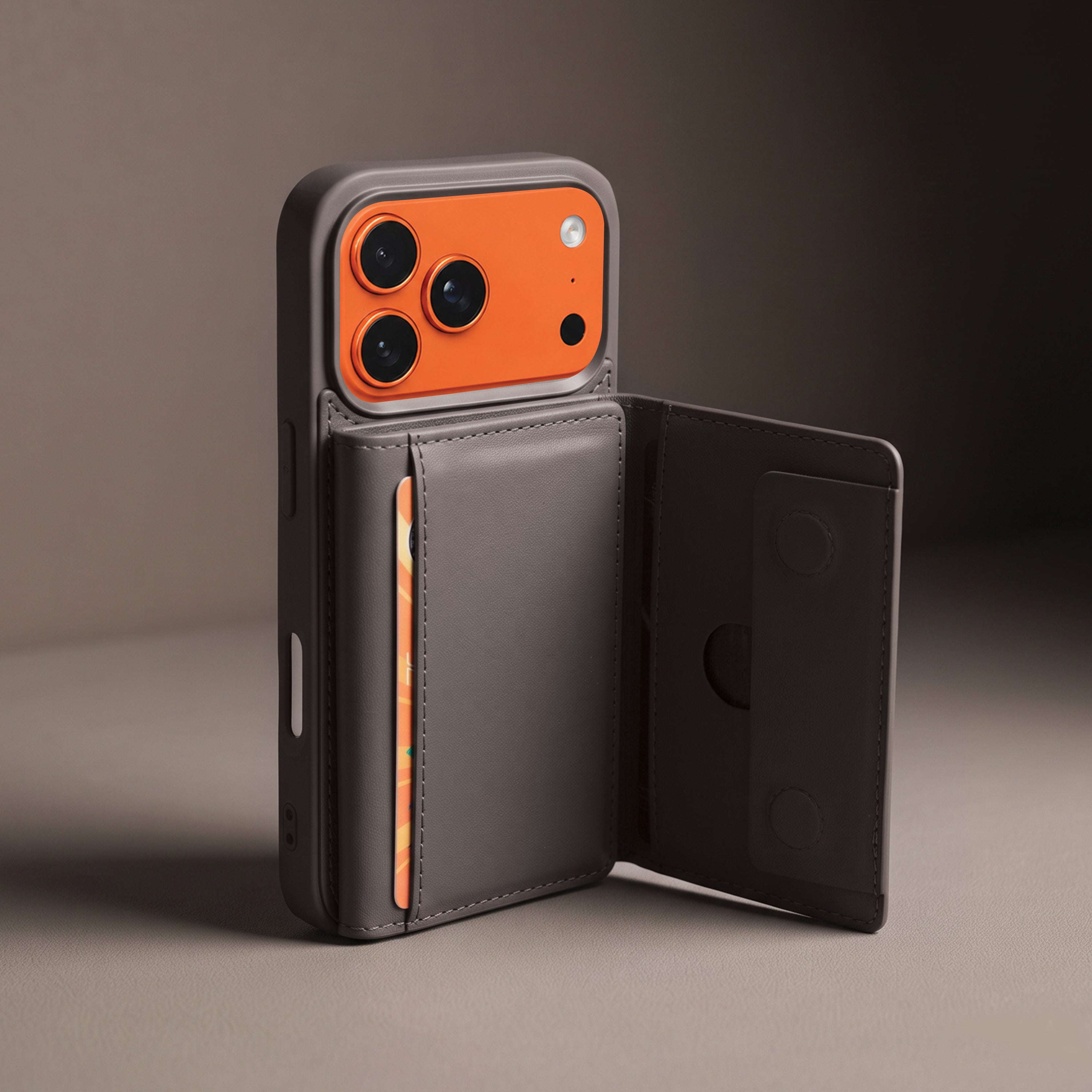 iPhone 17 Pro Magnetic Case with Detachable Cardholder - Grey