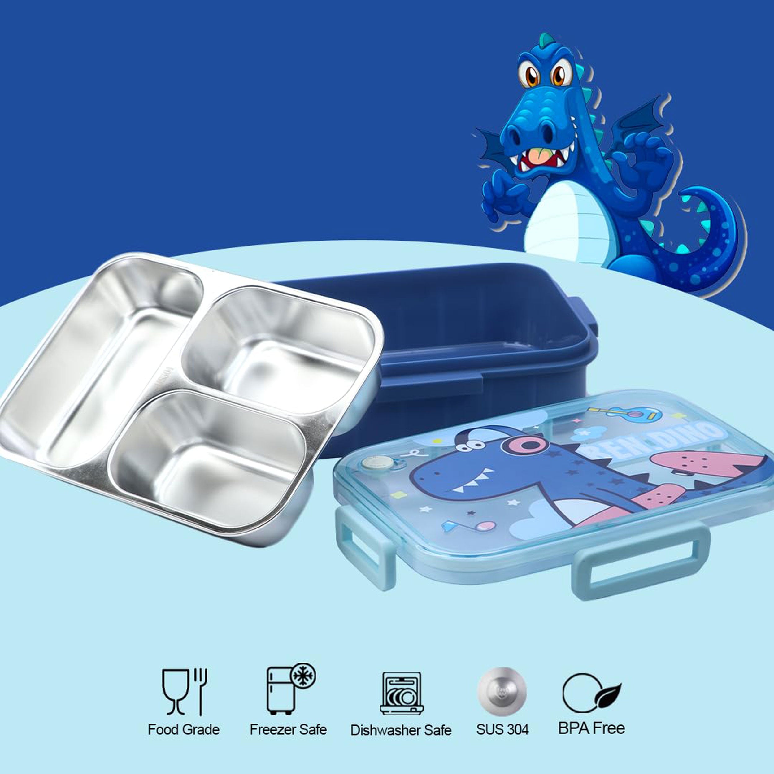 Toony Vacuum Insulated Lunch Box With Spoon & Chopsticks