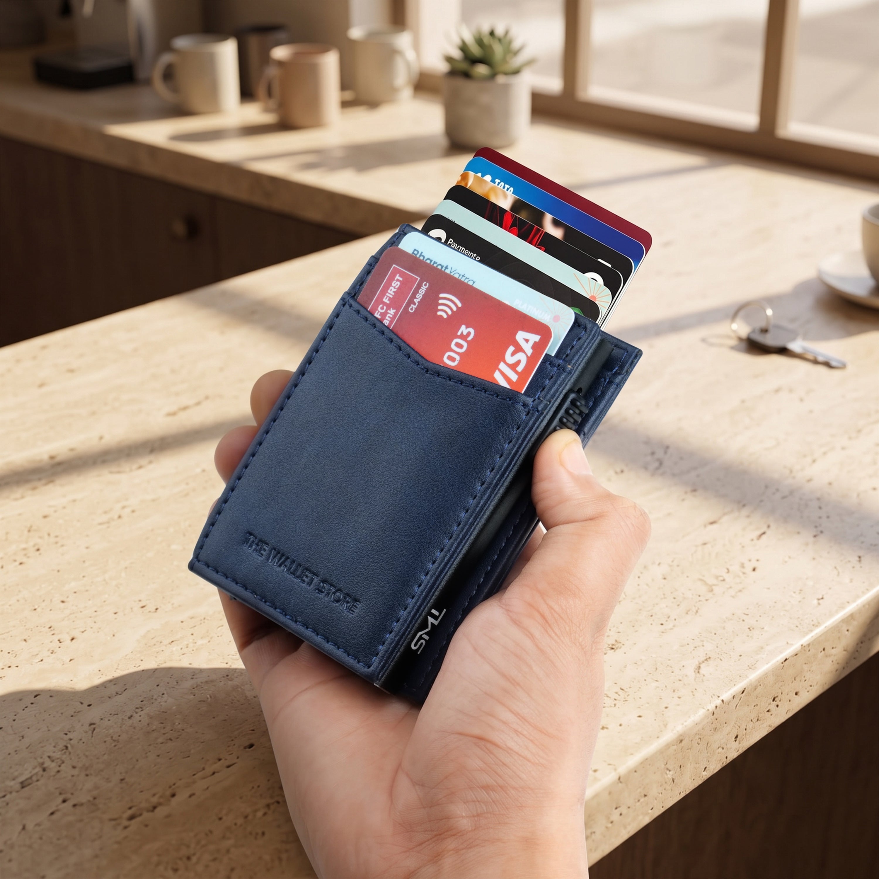 Aero Vault 2.0 RFID Protected Pop-Up Cardholder - Blue