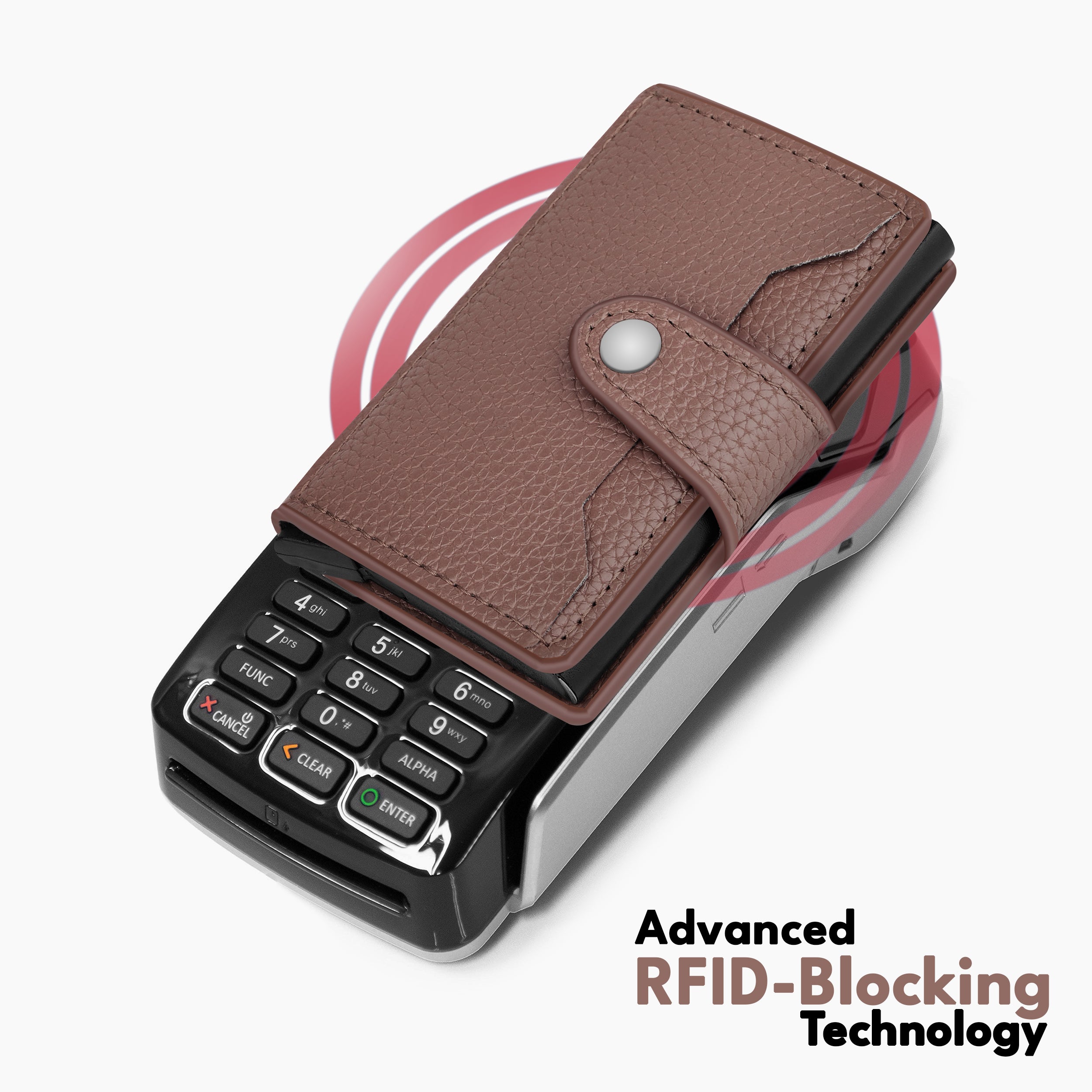 Stealth Shield RFID Protected Pop-Up Wallet Cardholder - Brown