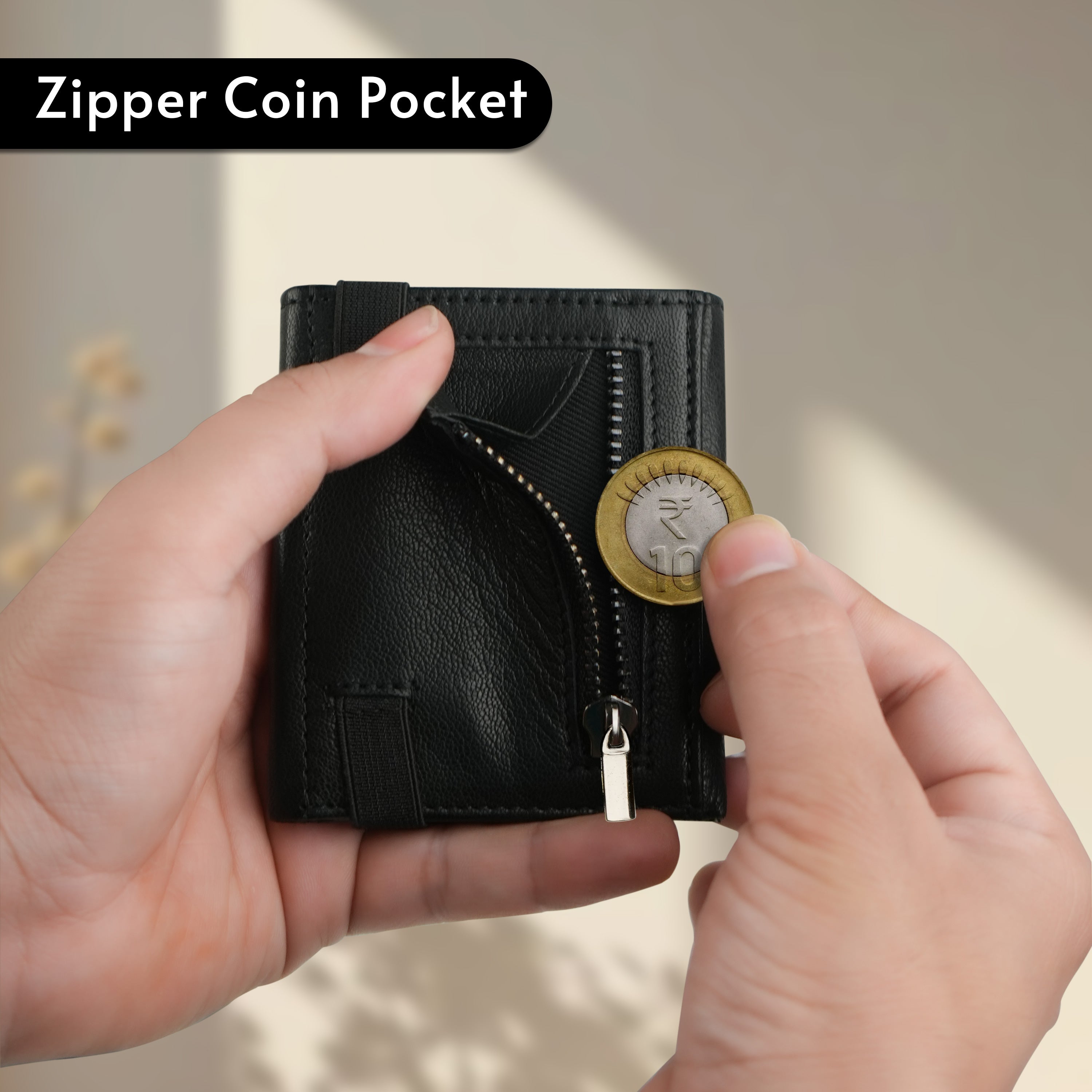 Secure Fold Genuine Leather Wallet Cardholder