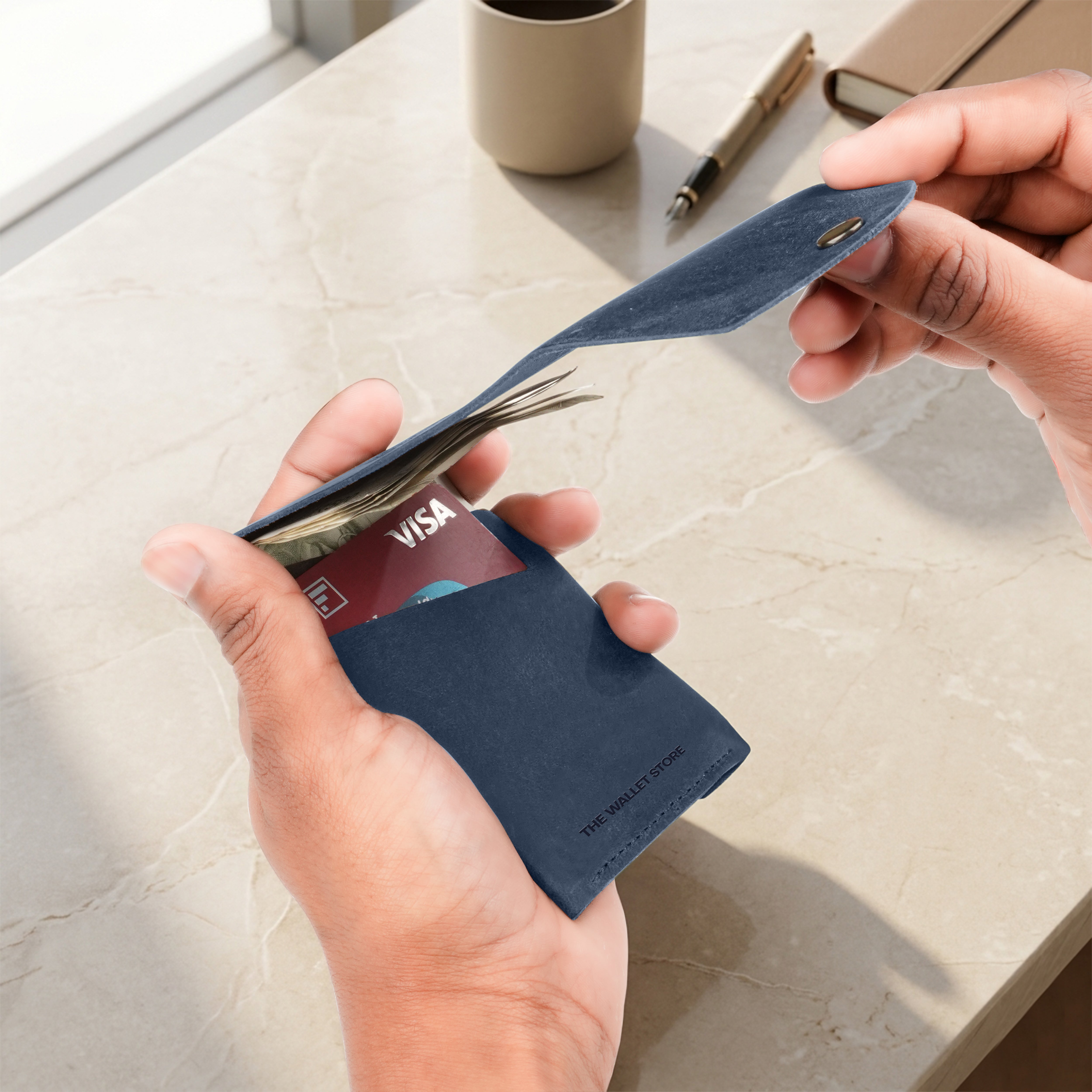 Flip 2.0 Genuine Leather Wallet - Blue