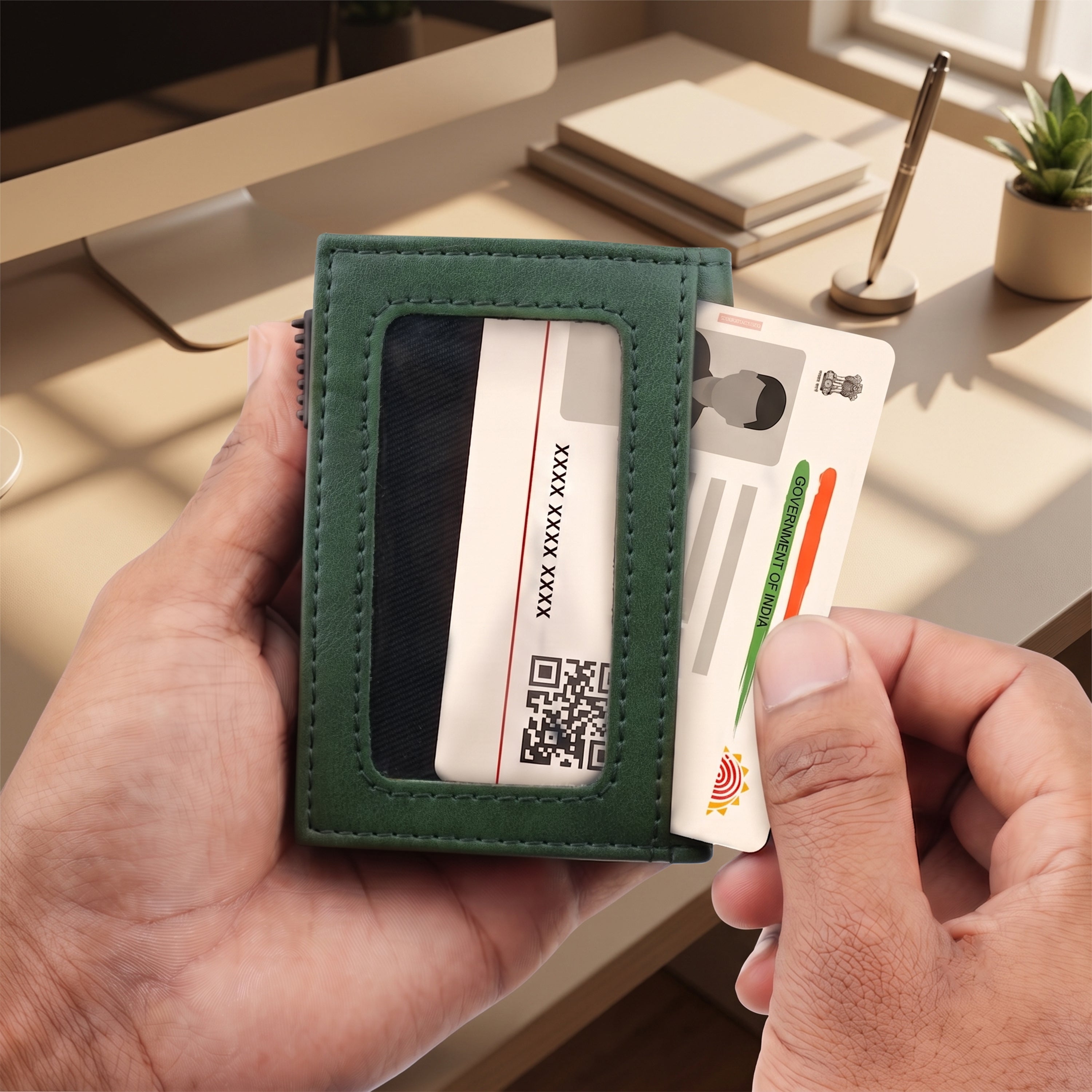 Aero Vault 2.0 RFID Protected Pop-Up Cardholder - Green