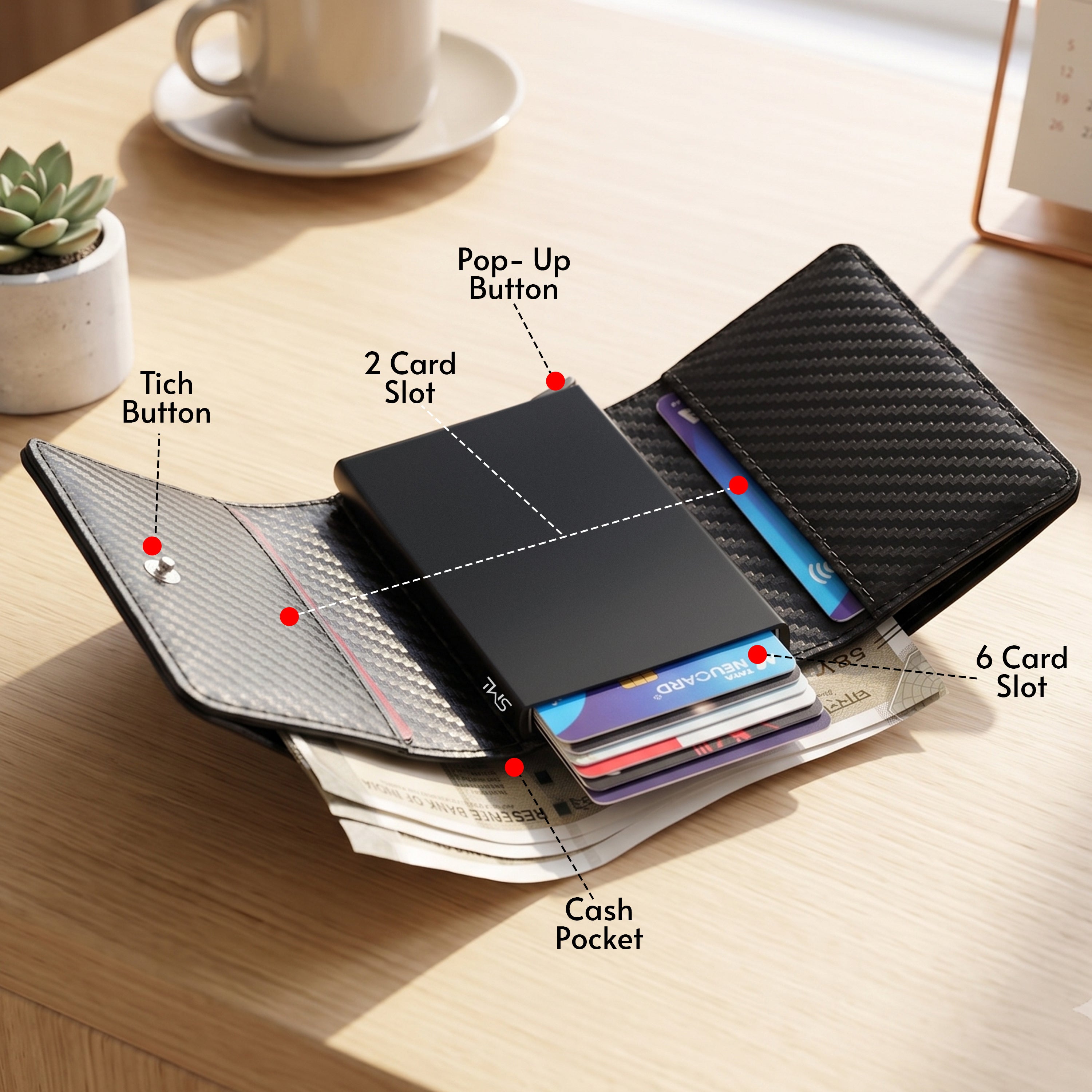 Maverick RFID Protected Wallet Cardholder - Carbon Fibre Edition